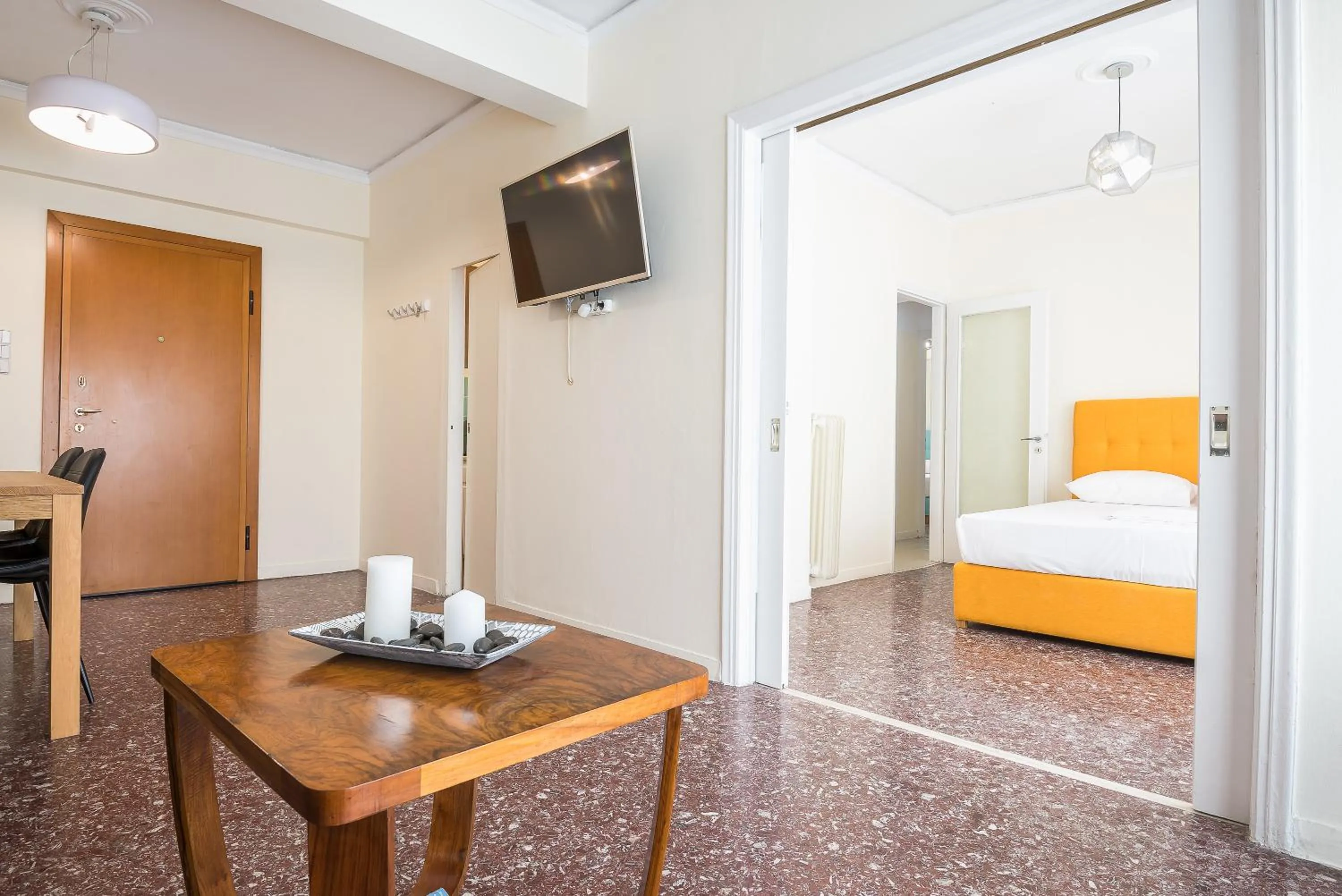 Bed in Acropolis View Paradise Apartments