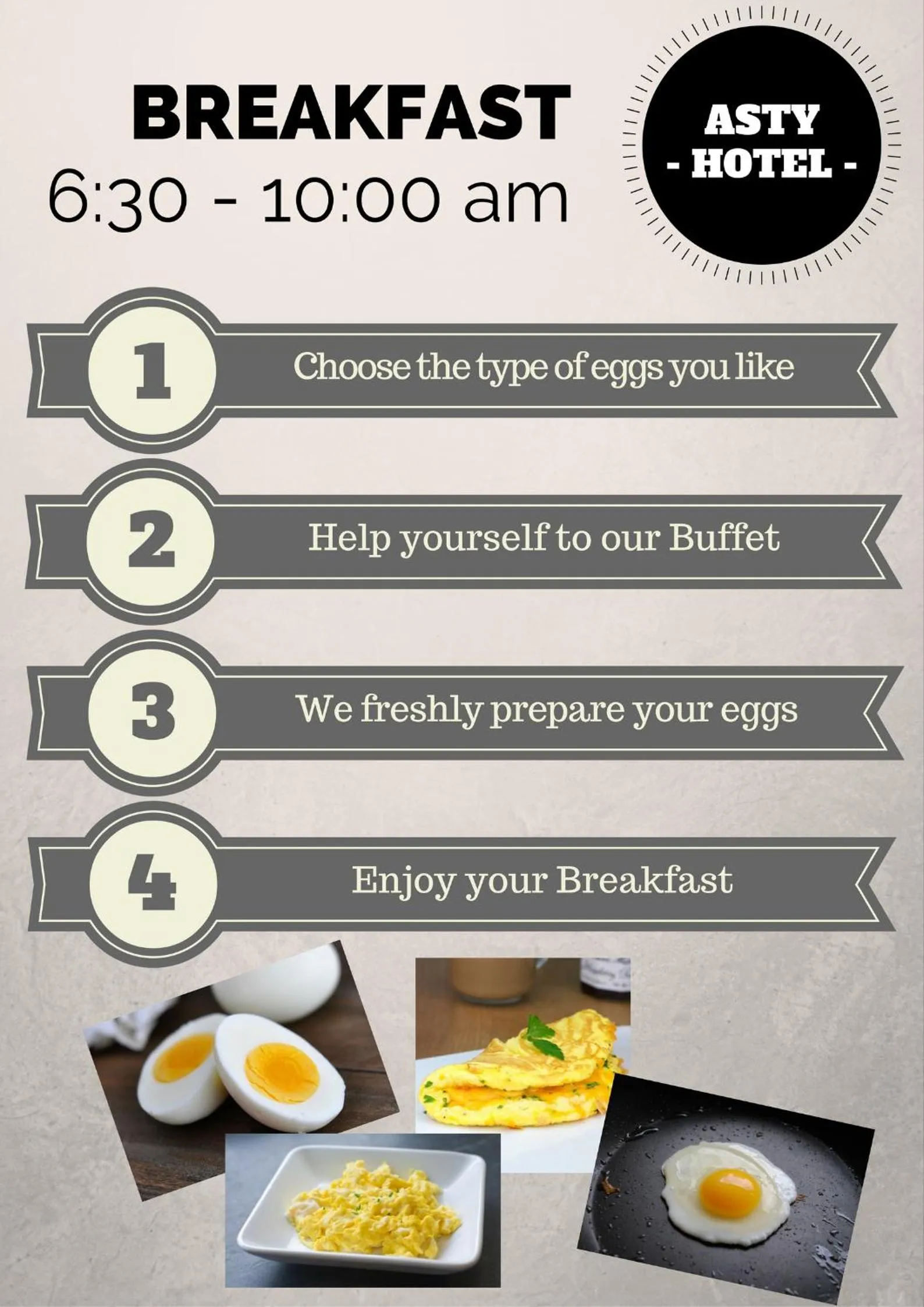 Breakfast in Asty Hotel