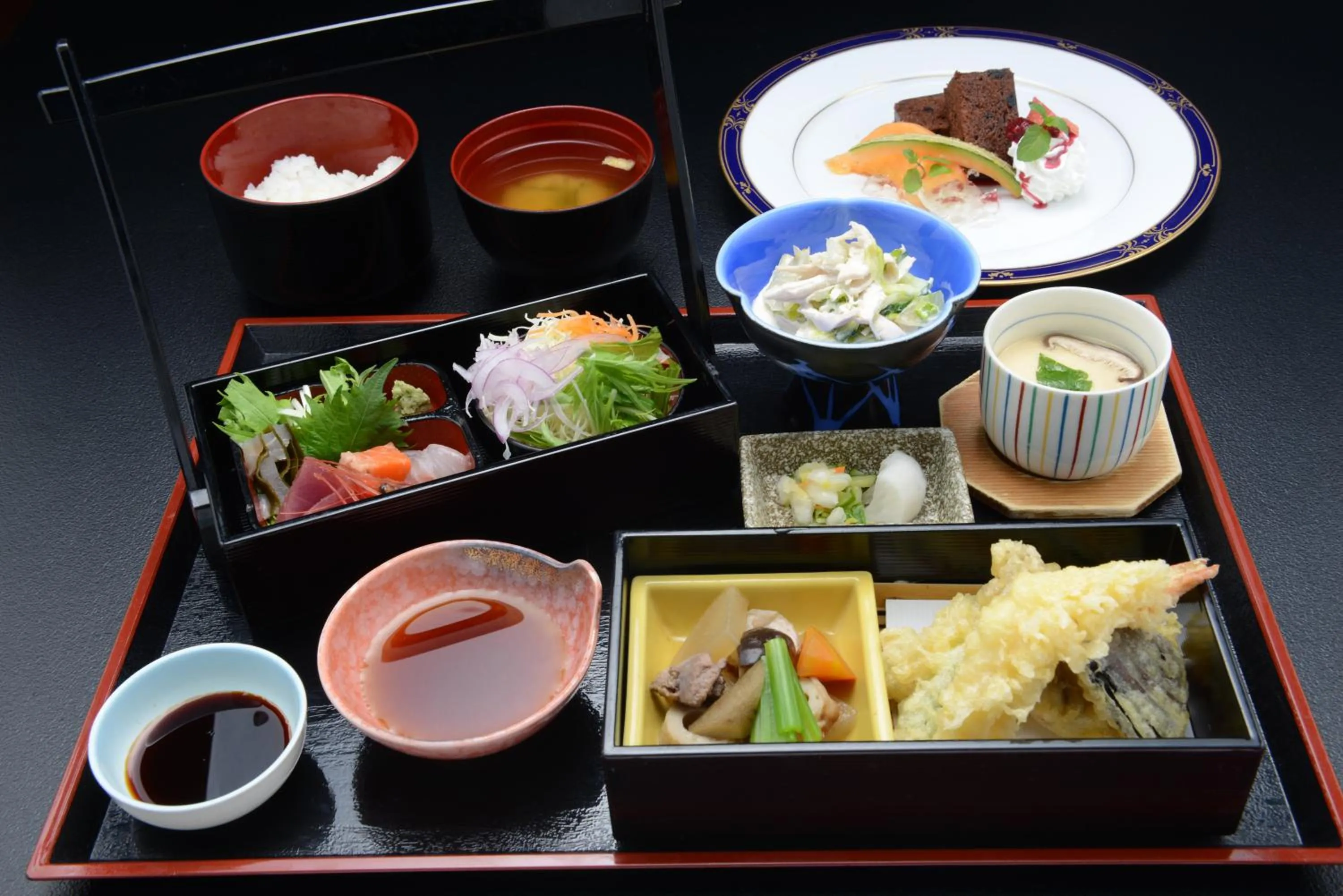 Food close-up in Fukuno Town Hotel A・Mieux