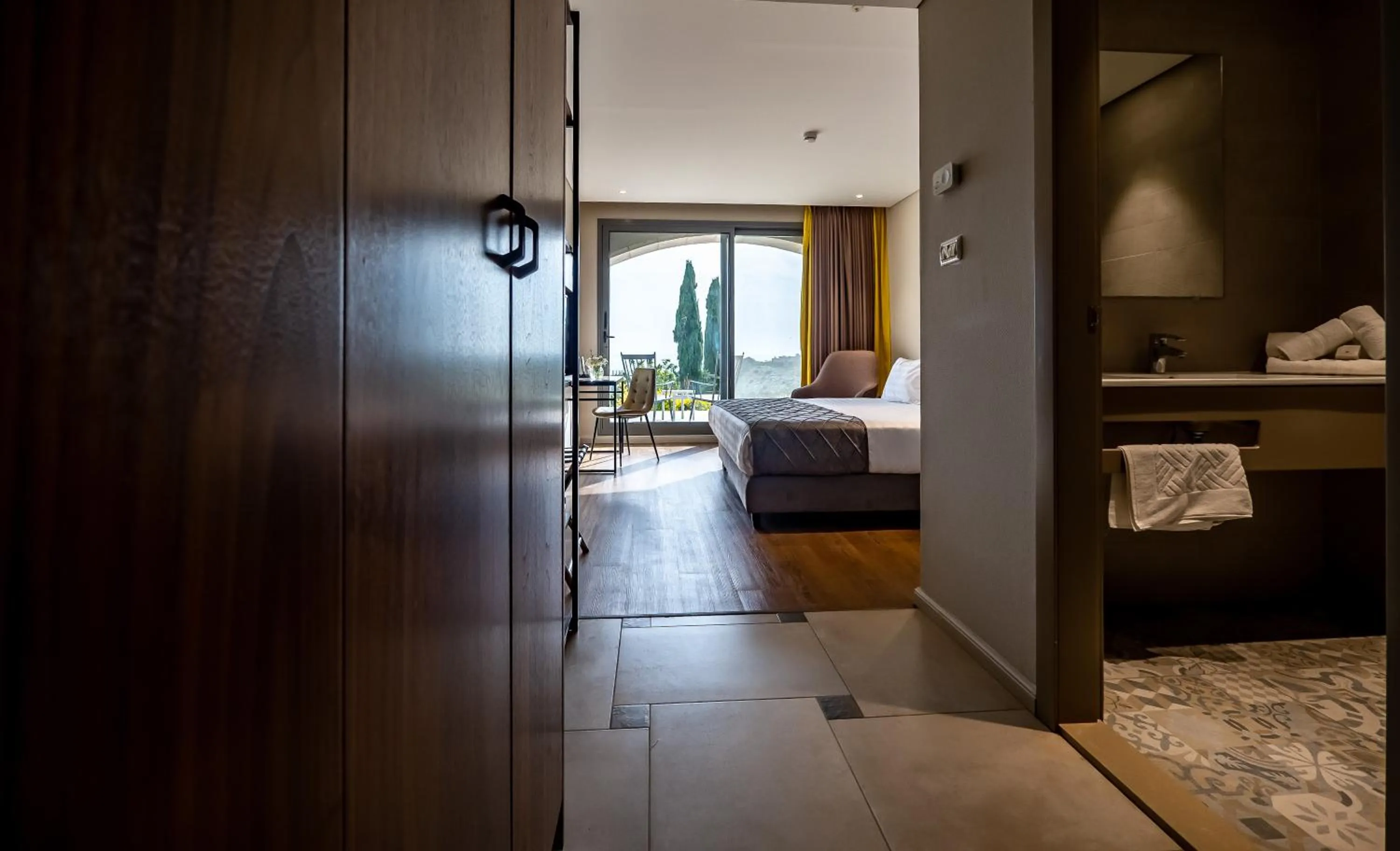 Bed in Golden Crown Hotel