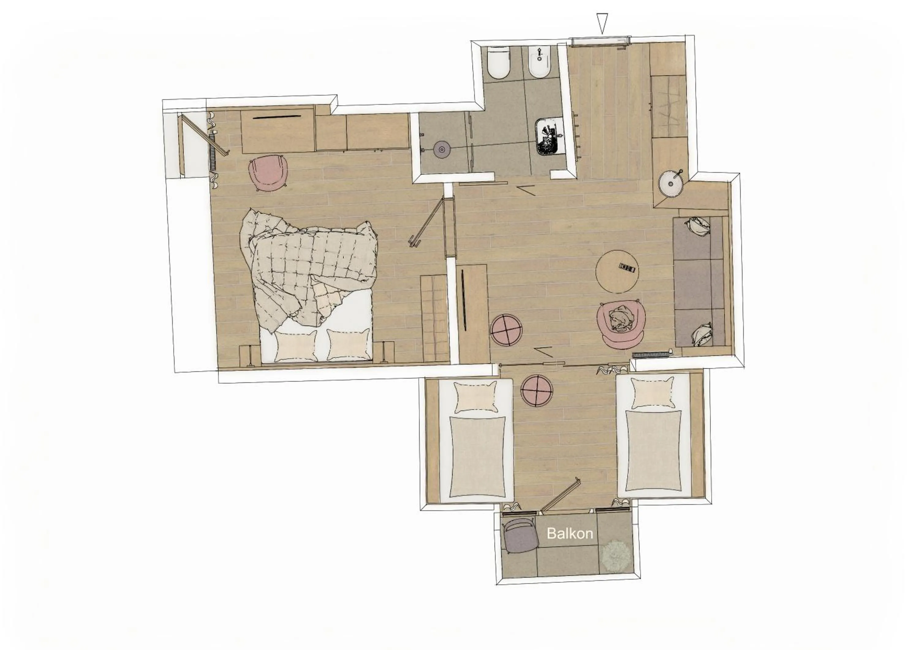 Floor plan in Hotel Lener