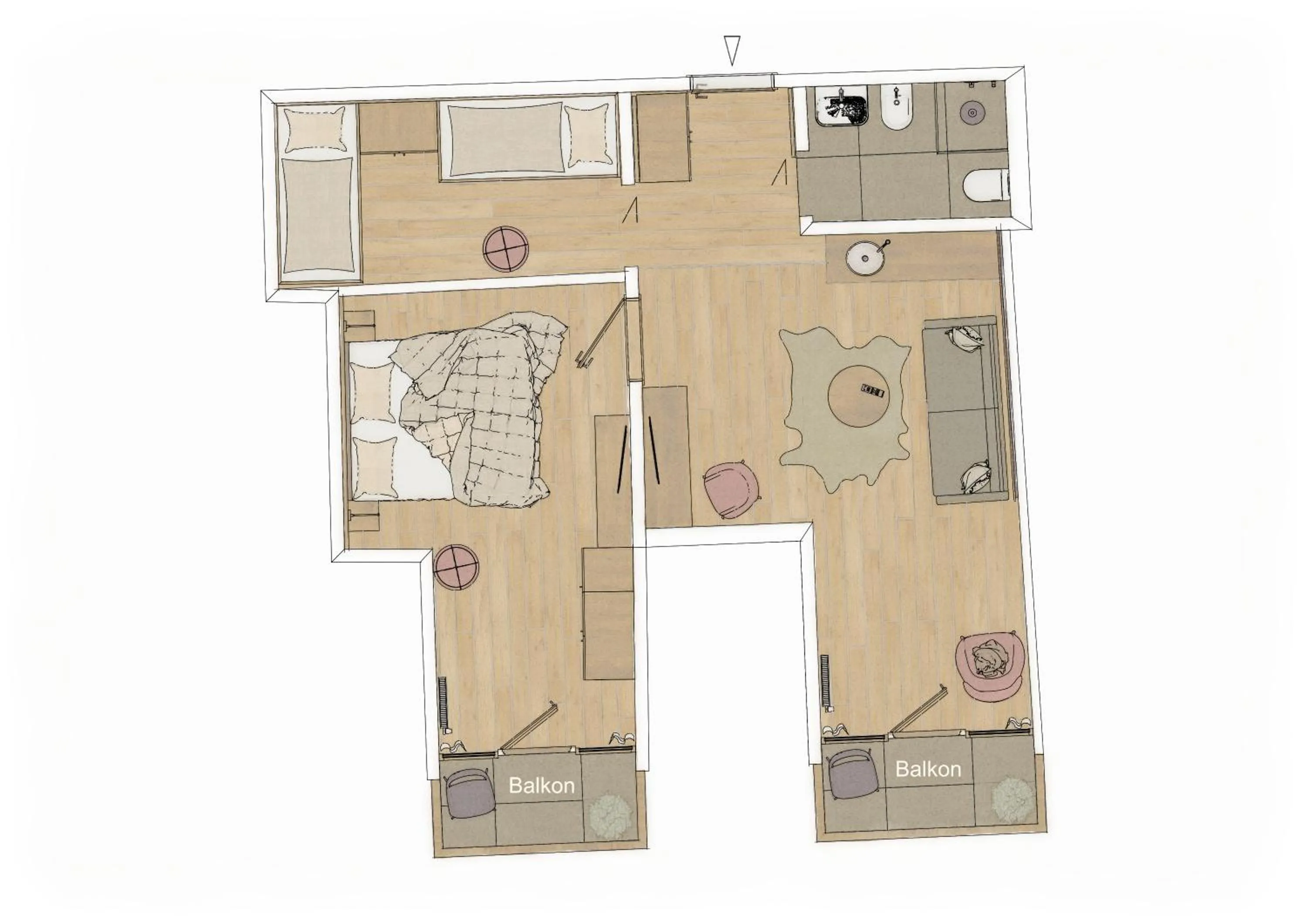 Floor plan in Hotel Lener