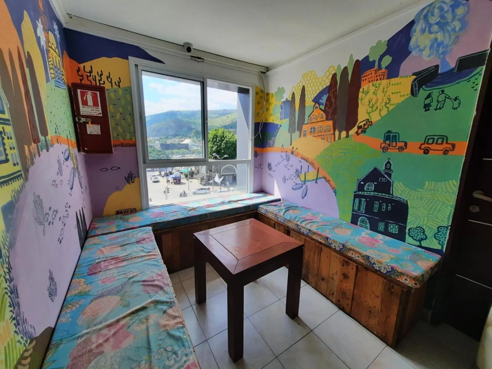 Decorative detail in Tiberias Hostel