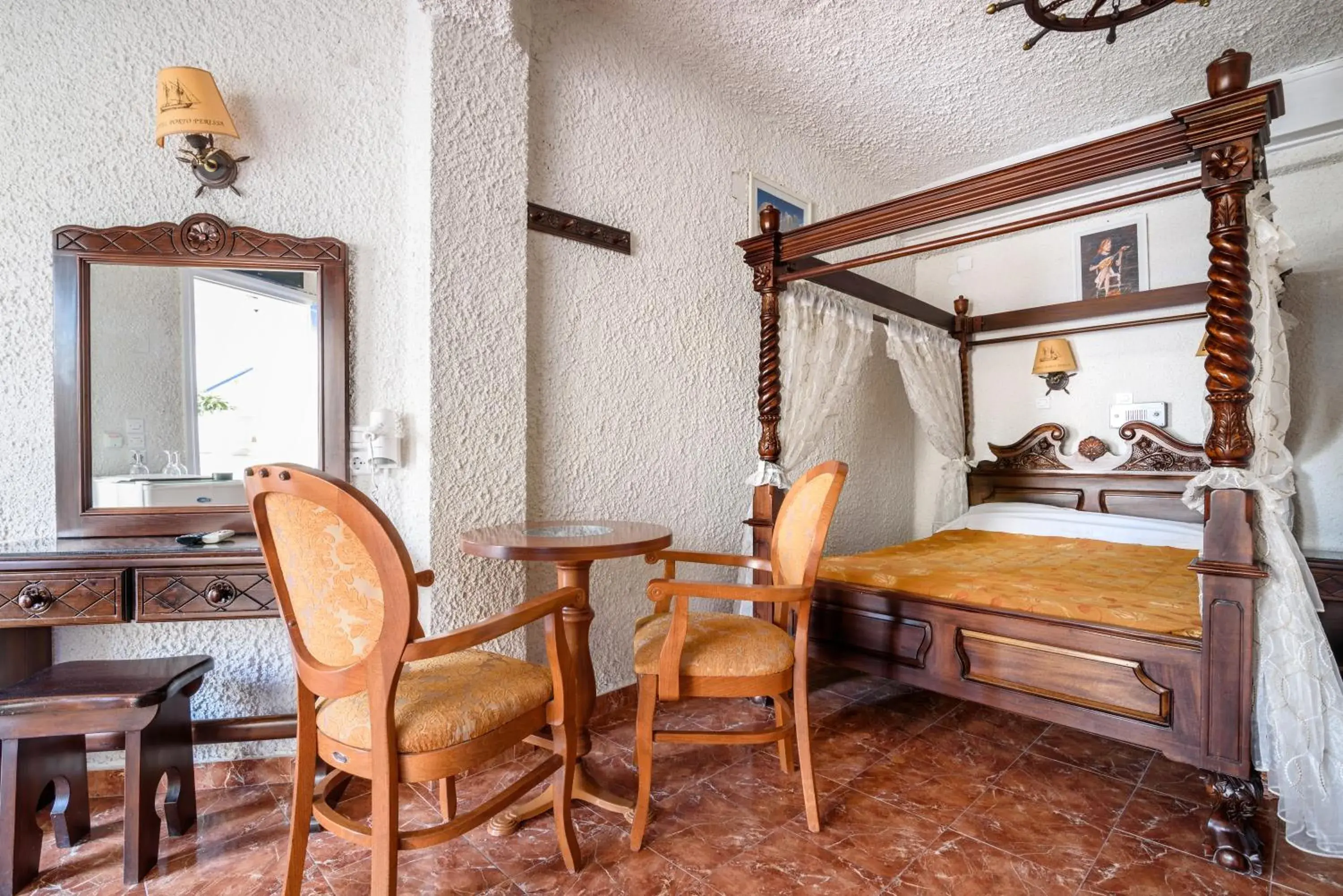 Bed in Hotel Porto Perissa Bed in Hotel Porto Perissa