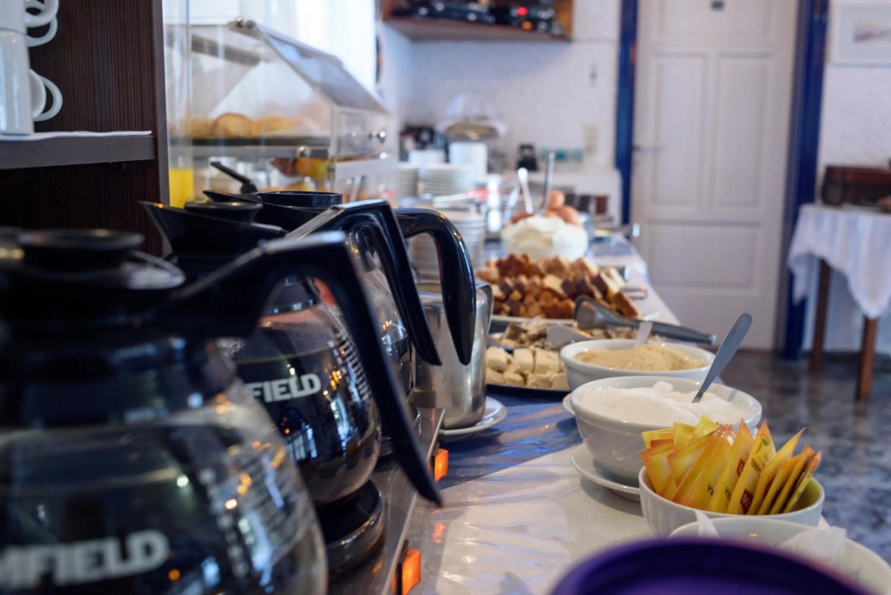Buffet breakfast in Hotel Porto Perissa
