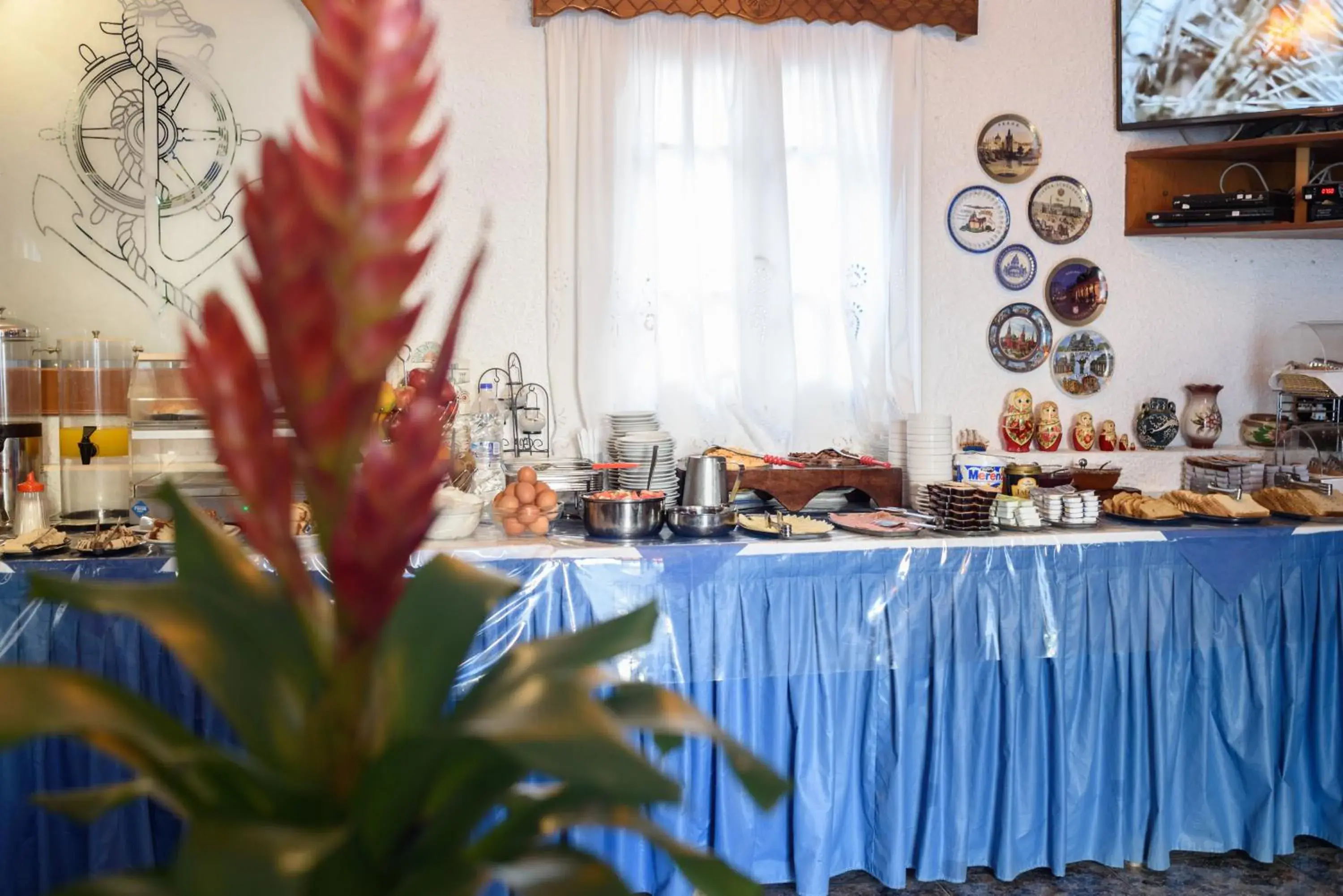 Buffet breakfast in Hotel Porto Perissa Buffet breakfast in Hotel Porto Perissa