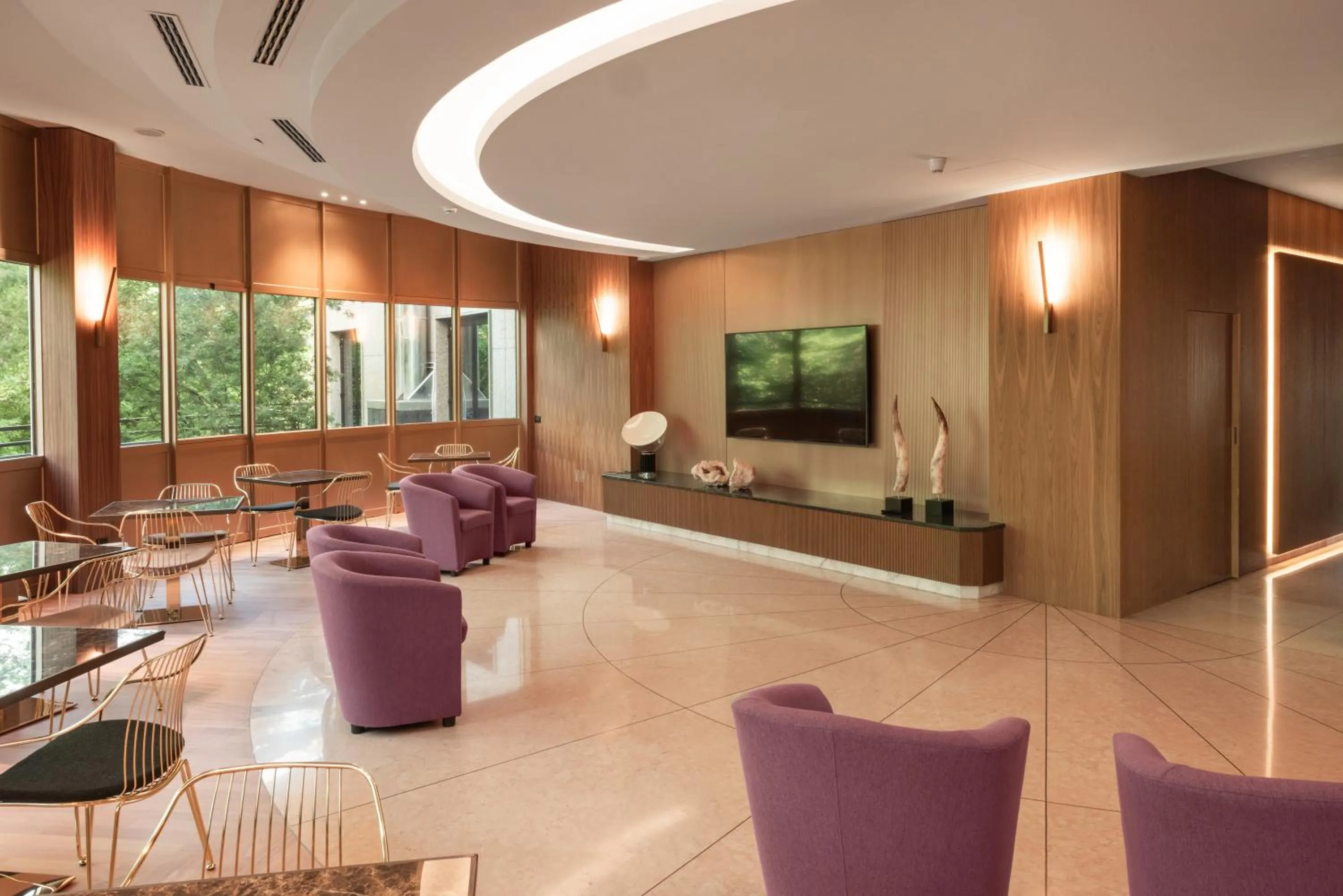 Communal lounge/ TV room in Hotel Leonardo da Vinci