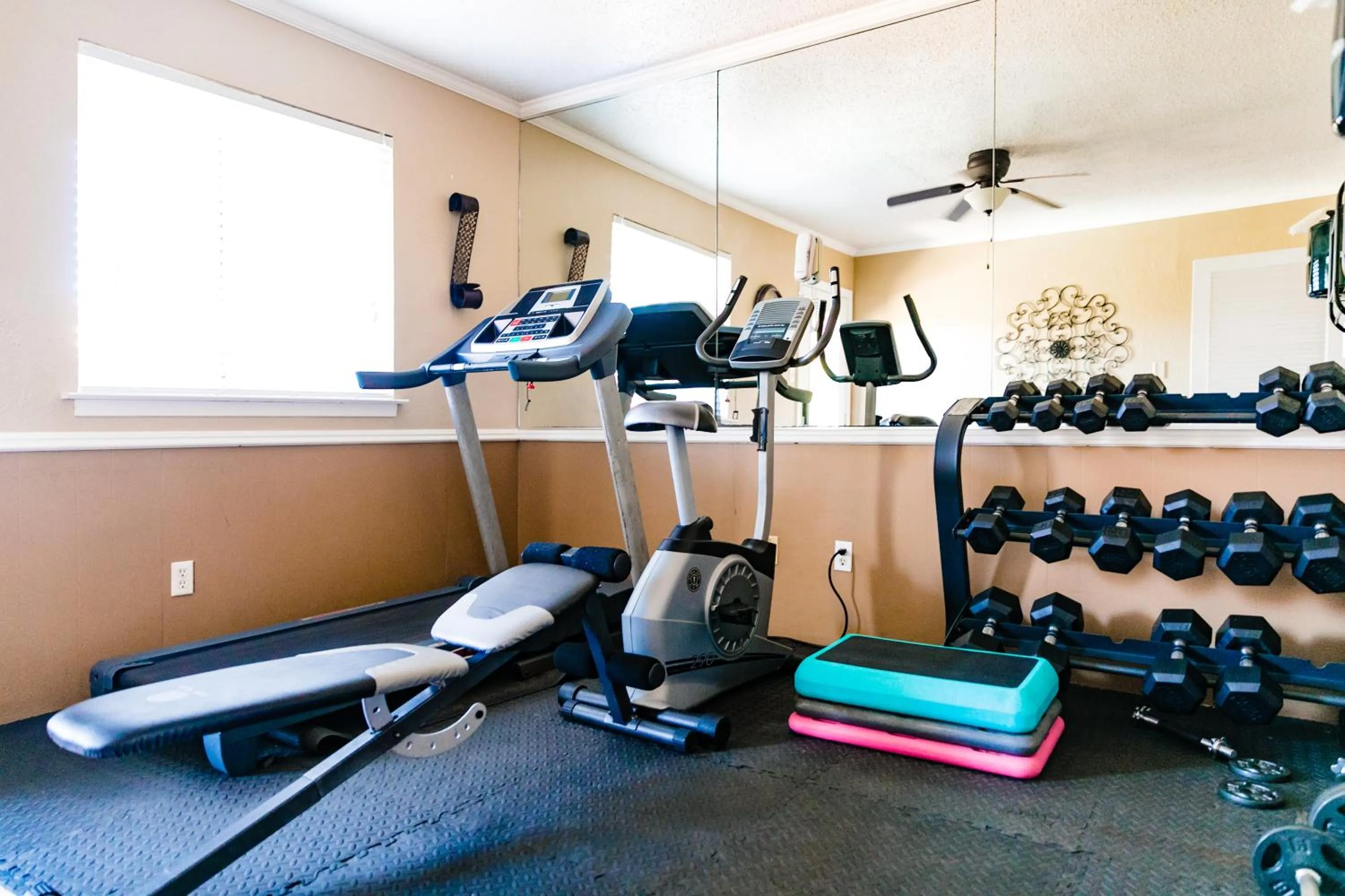 Fitness centre/facilities in Vineyard Court Designer Suites Hotel