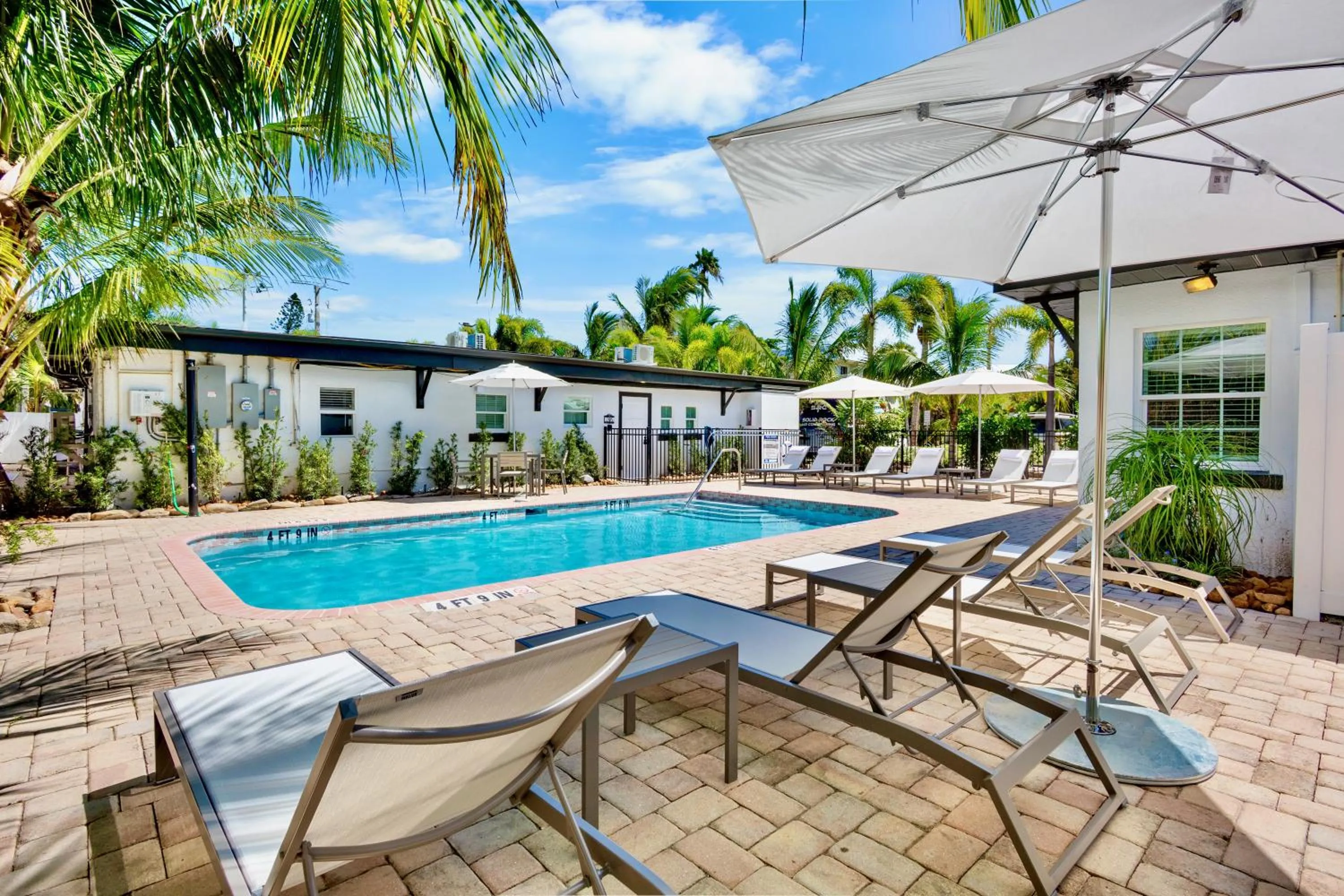 Pool view in Haley's at Anna Maria Island Inn