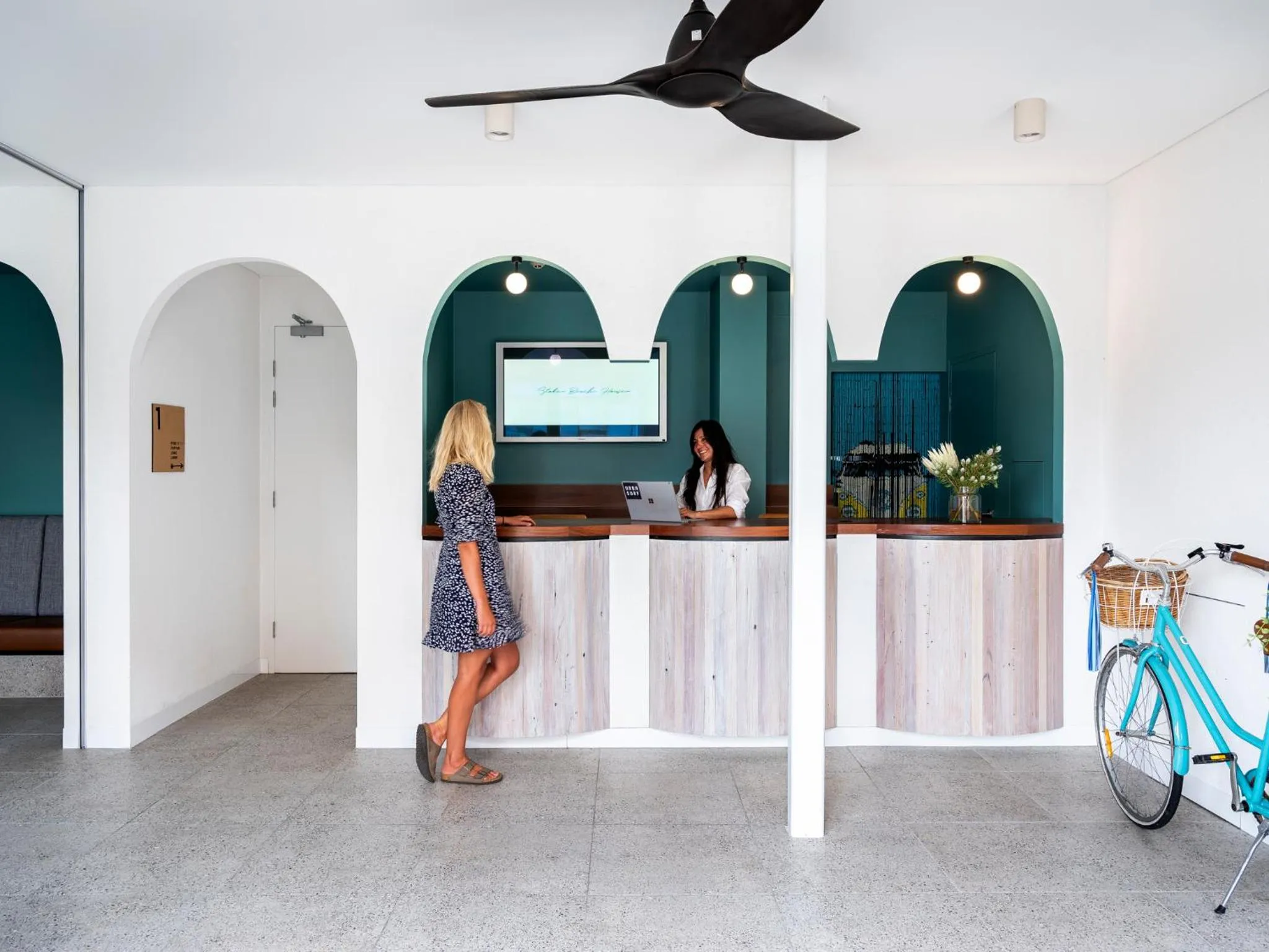 Lobby or reception in Manly Backpackers
