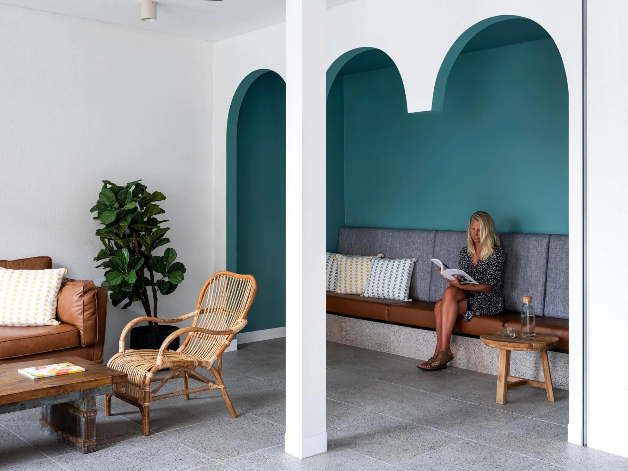 Lobby or reception in Manly Backpackers