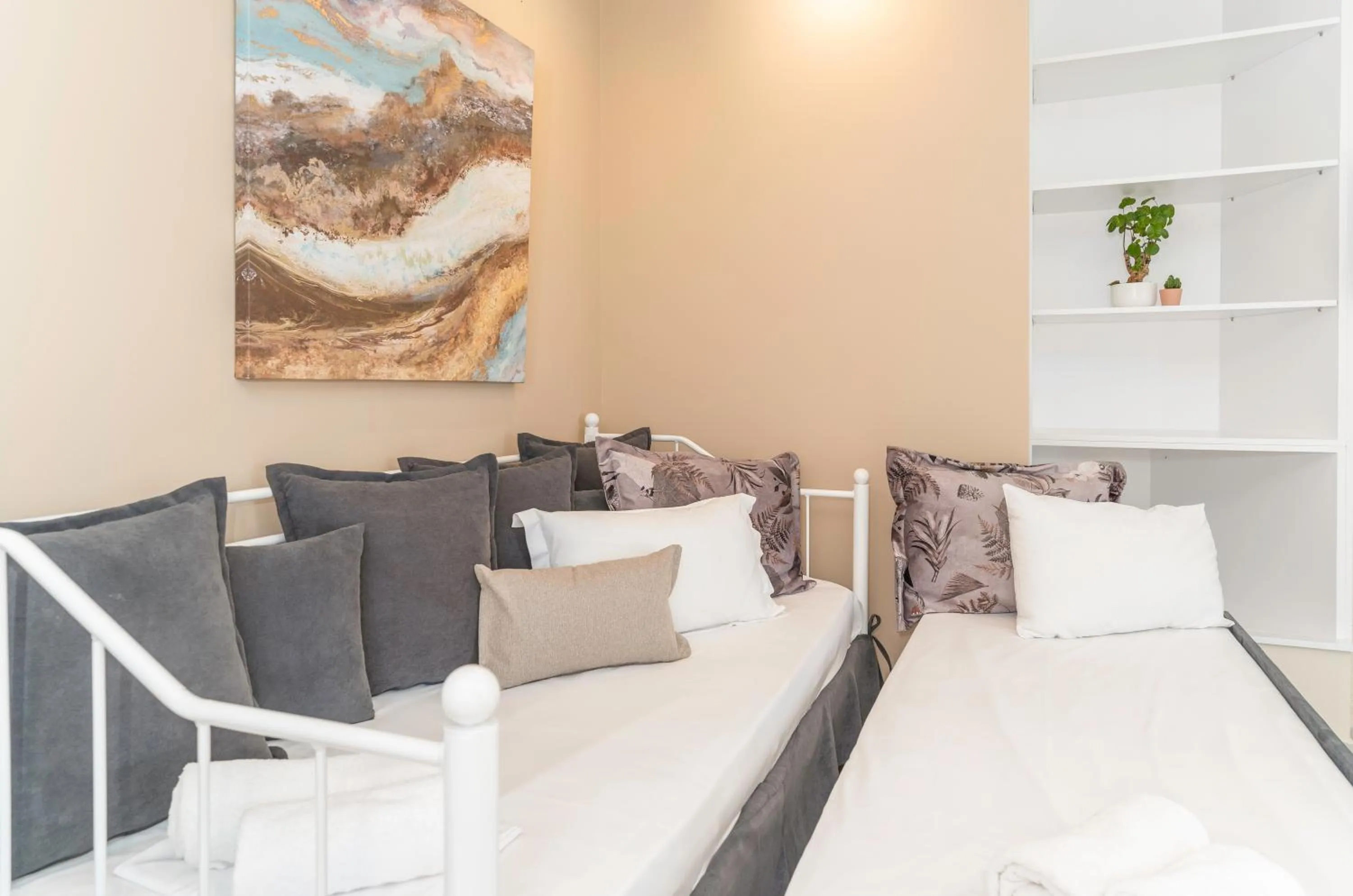 View (from property/room), Bed in Georgalas Sun Beach Resort