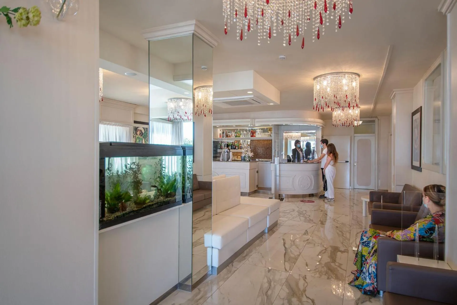 Lobby or reception in Hotel Orchidea