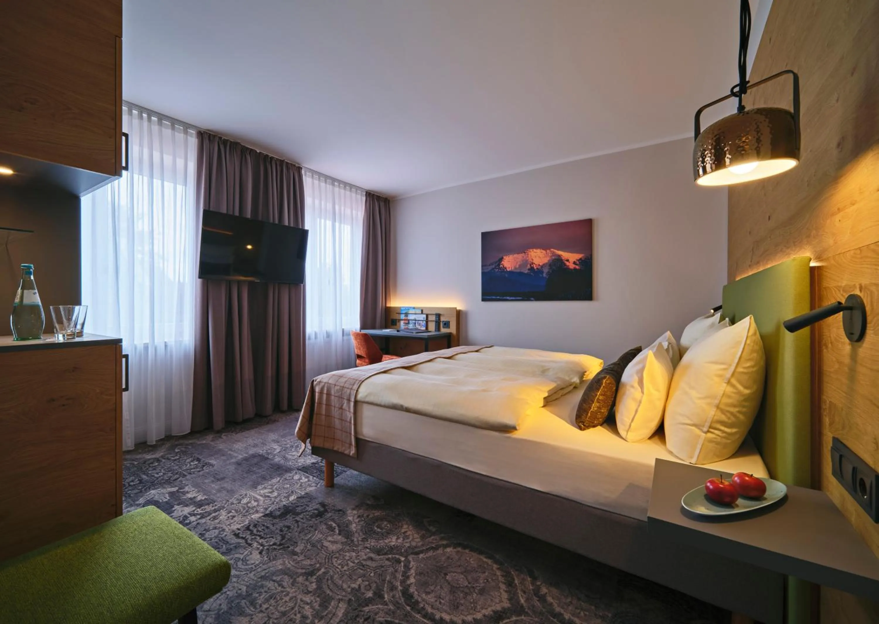 Decorative detail, Bed in Hotel Restaurant Burg-Klause