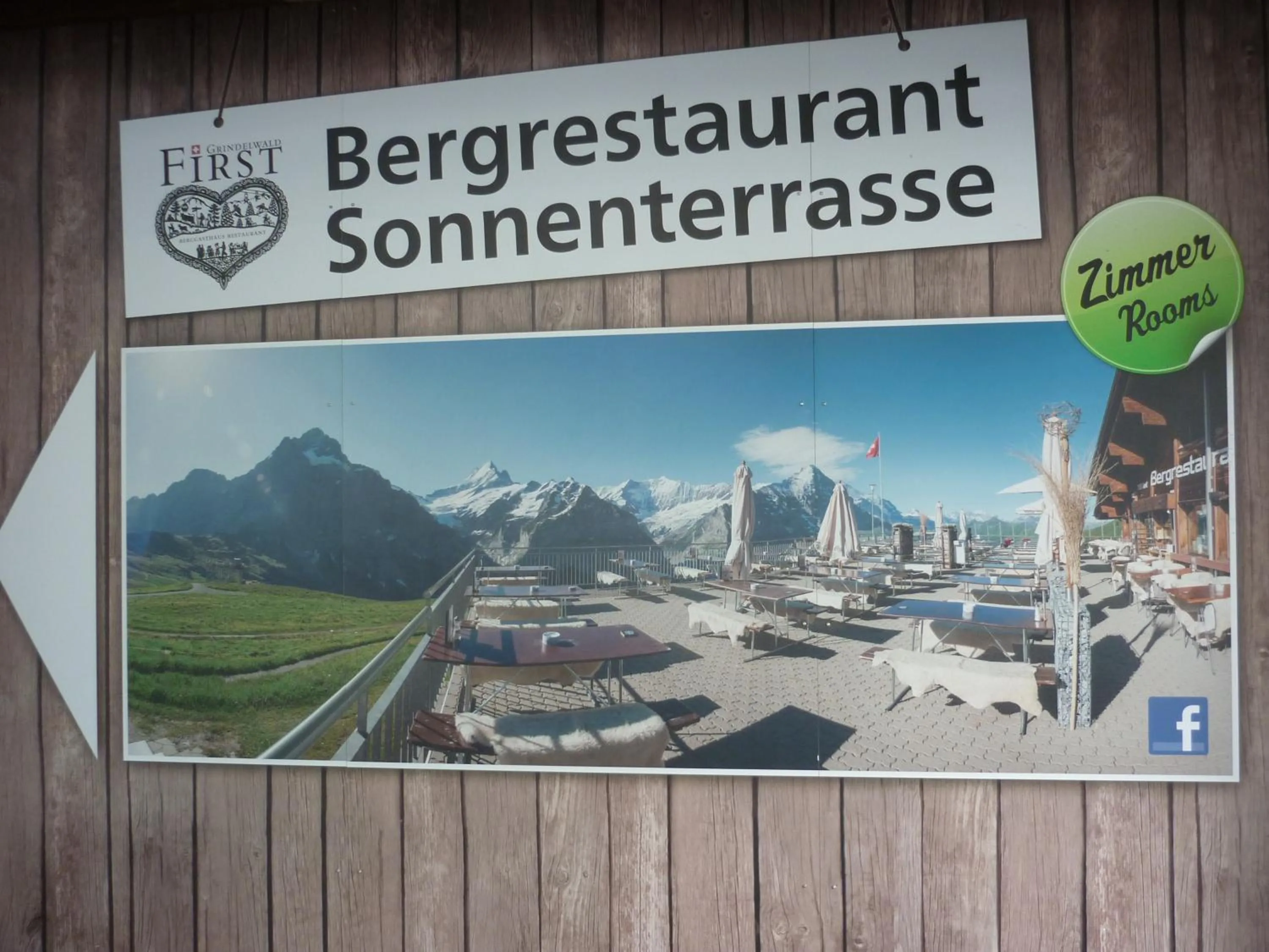 Balcony/Terrace in Berggasthaus First - Only Accessible by Cable Car