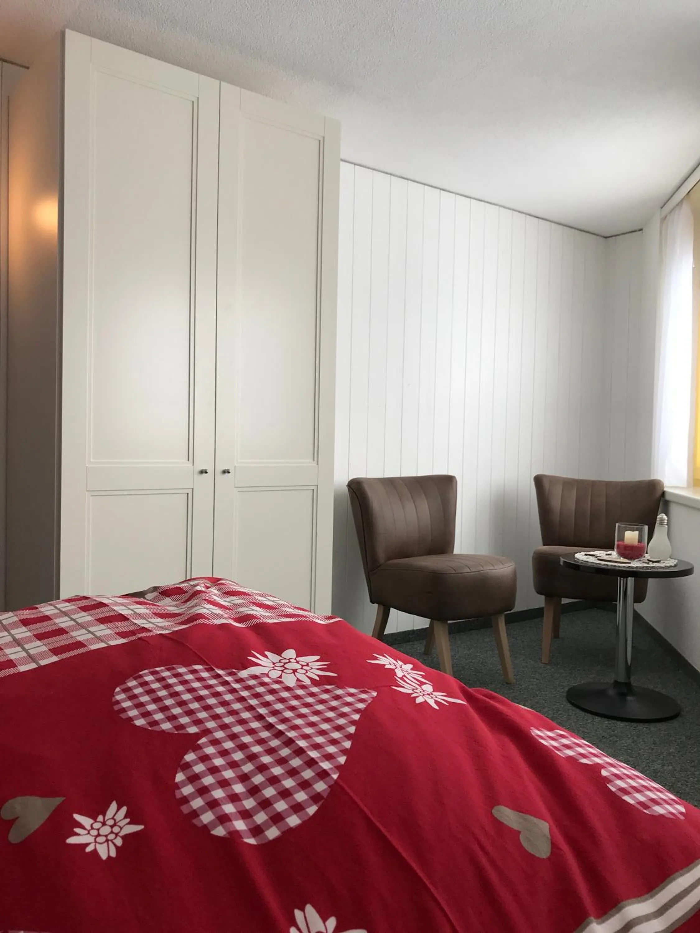 Bedroom, Bed in Berggasthaus First - Only Accessible by Cable Car
