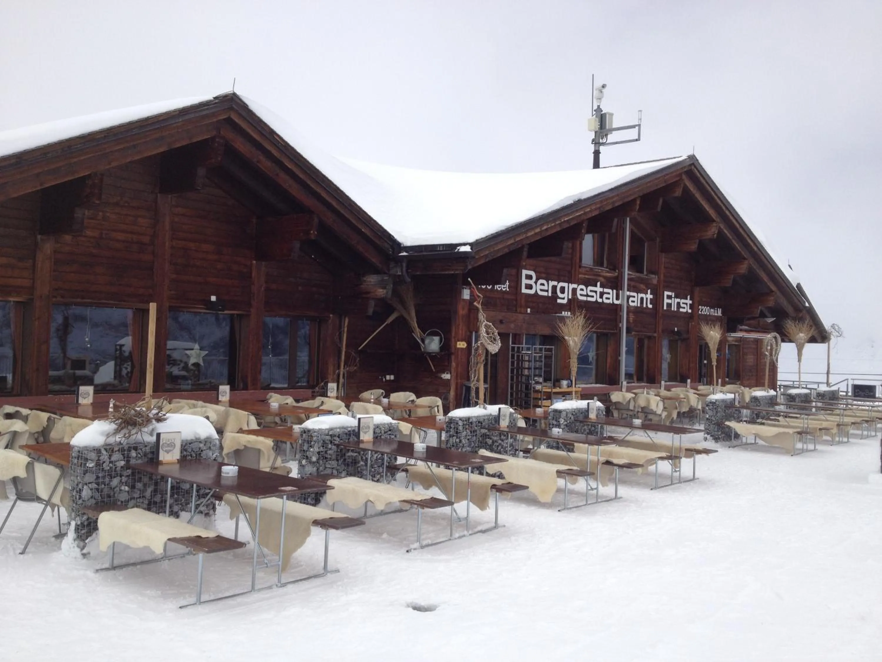 Facade/entrance in Berggasthaus First - Only Accessible by Cable Car