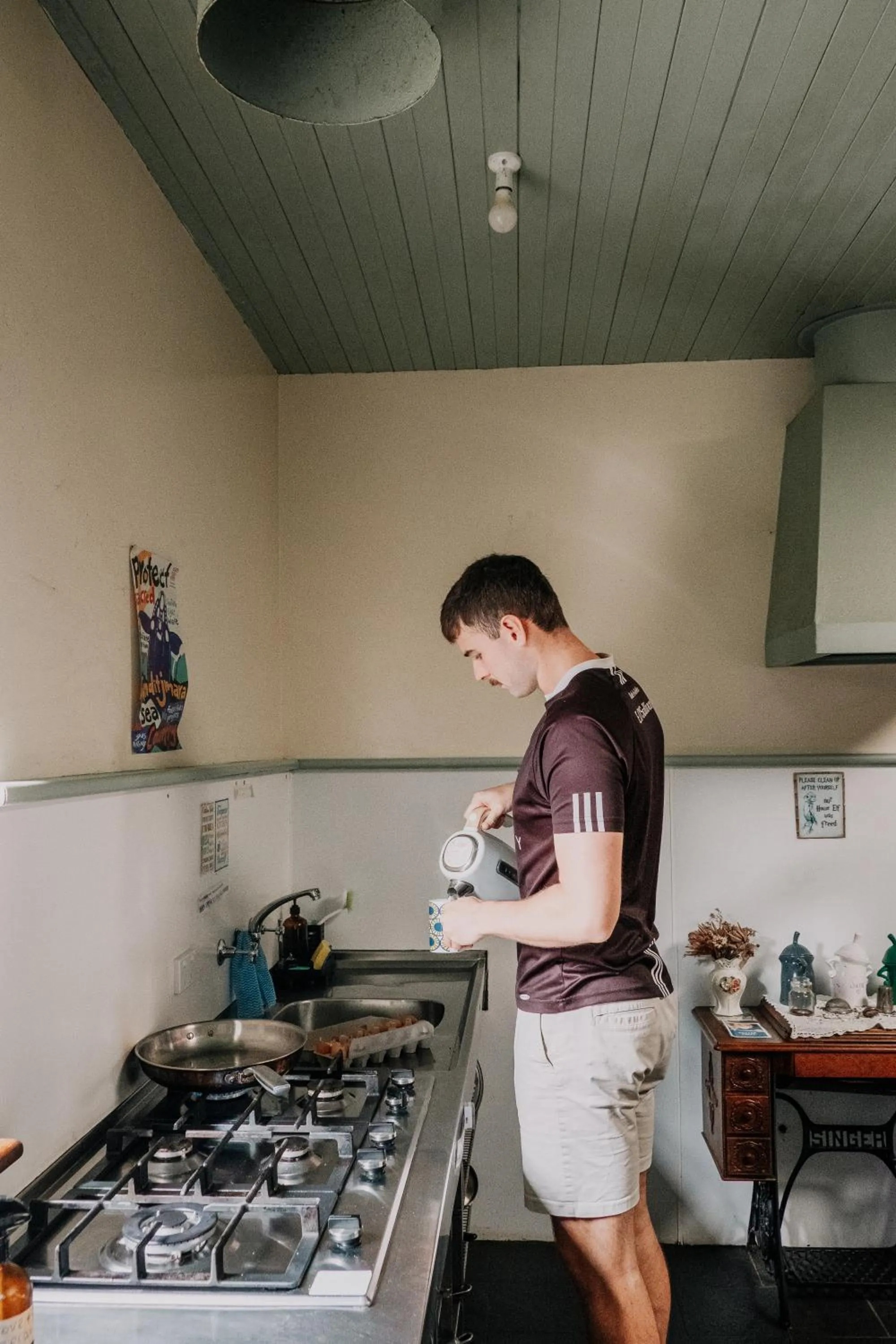 Communal kitchen in The Wandering Whale Port Fairy
