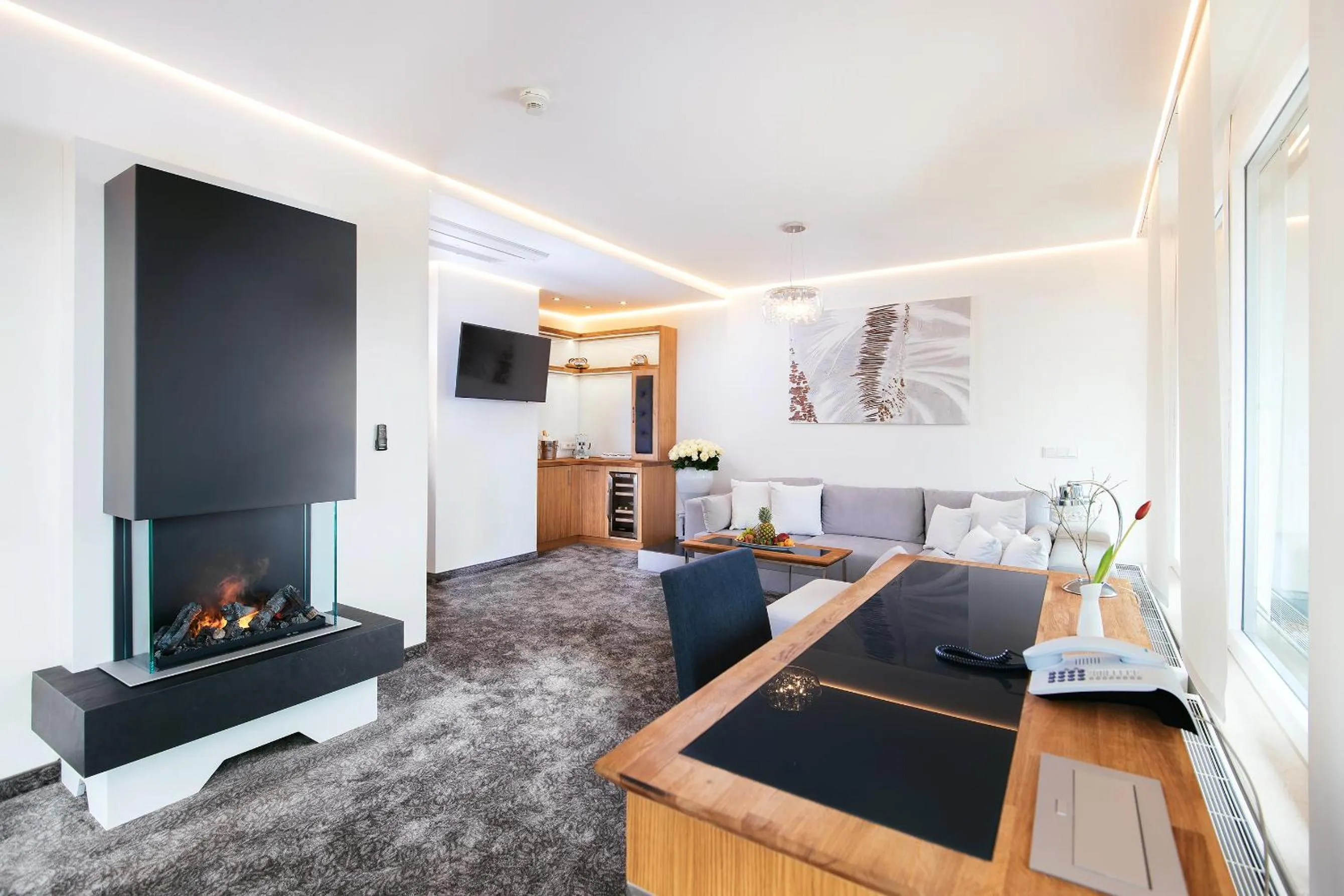 Living room in Hotel Edison