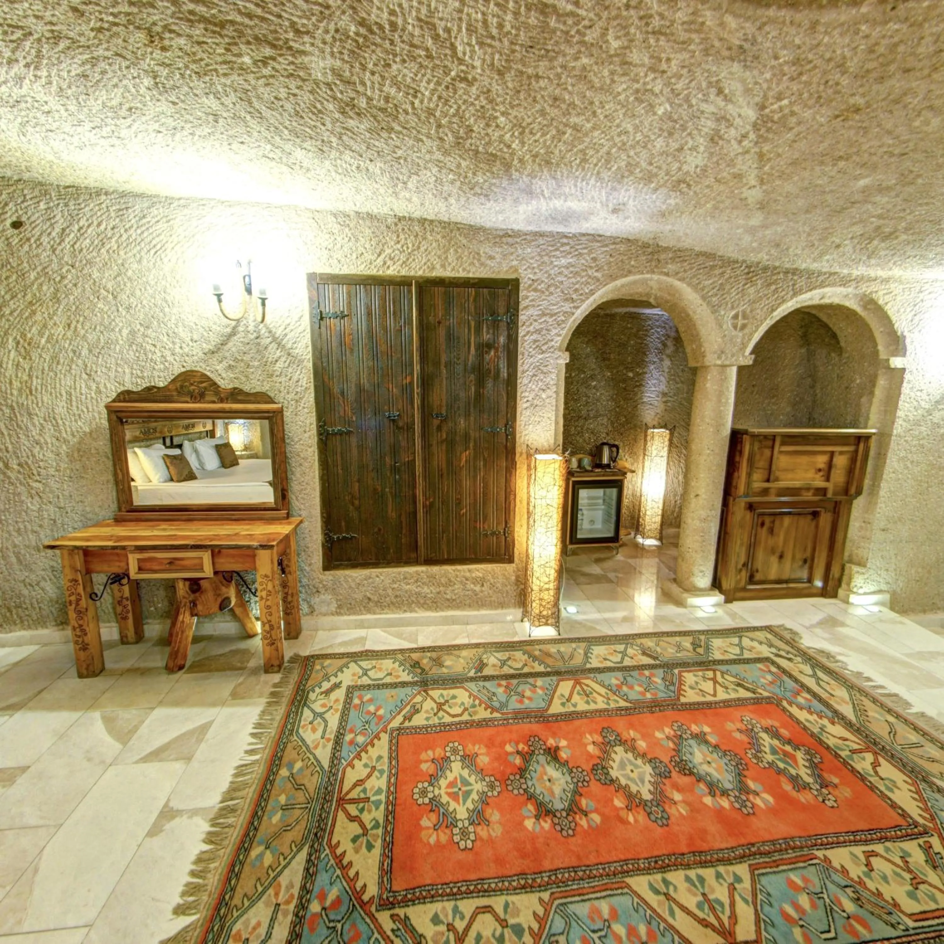 Seating area in Roma Cave Suite