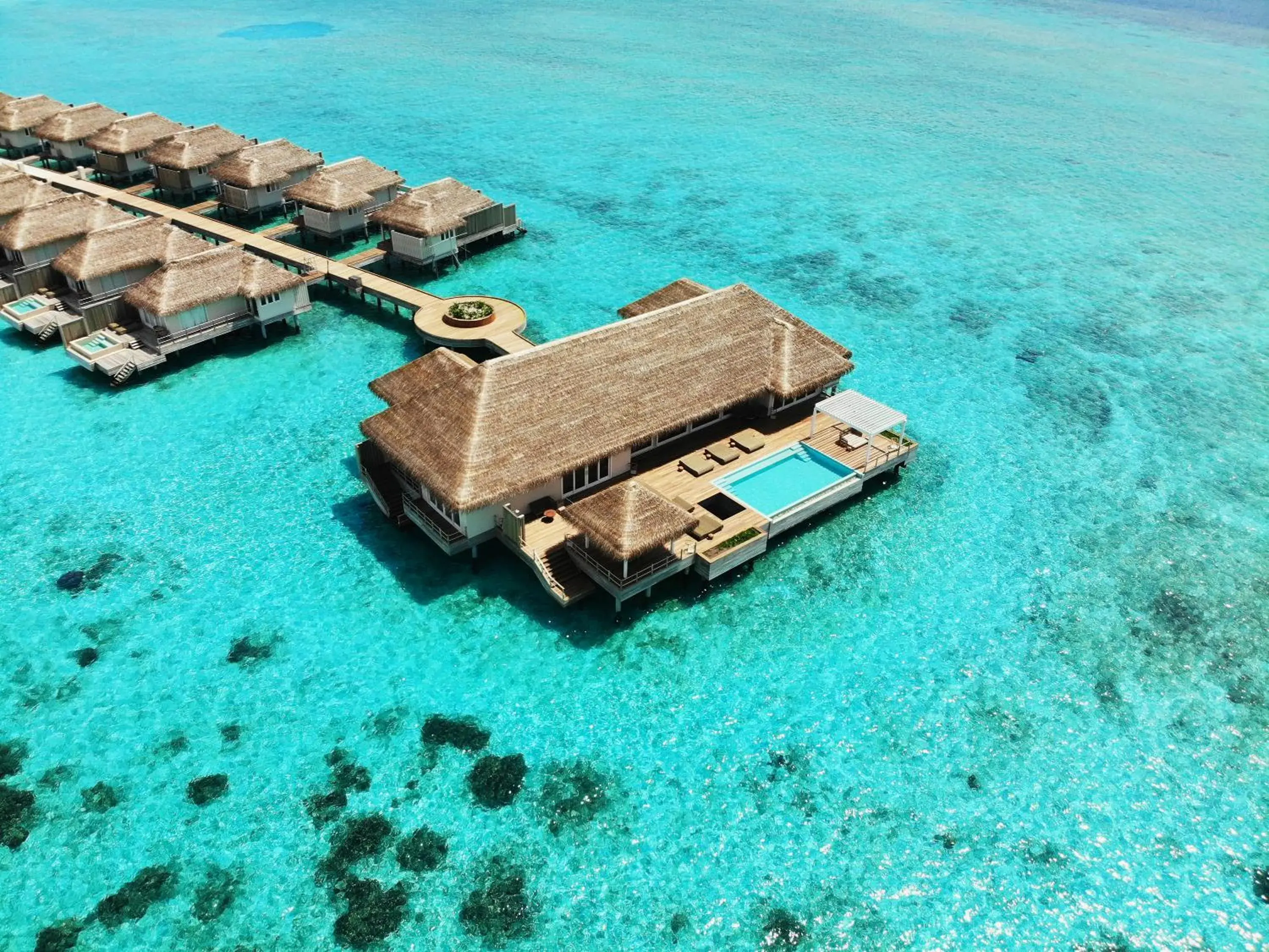 Bird's eye view in Baglioni Resort Maldives - Luxury All Inclusive Bird's eye view in Baglioni Resort Maldives - Luxury All Inclusive