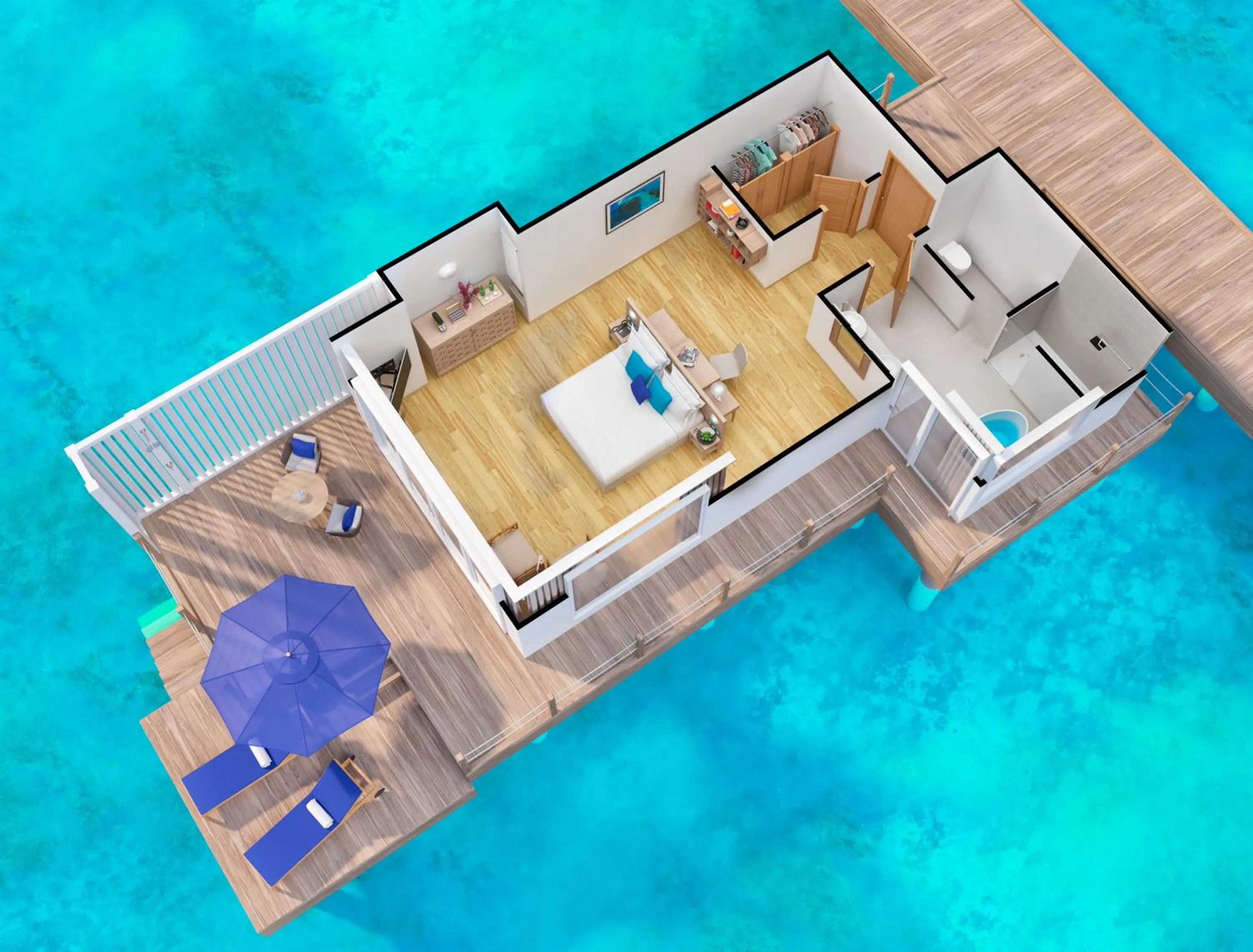 Floor plan in Baglioni Resort Maldives - Luxury All Inclusive