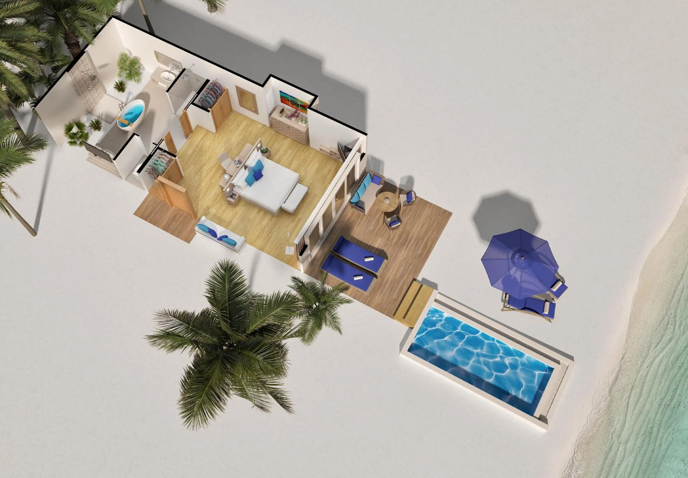 Floor plan in Baglioni Resort Maldives - Luxury All Inclusive