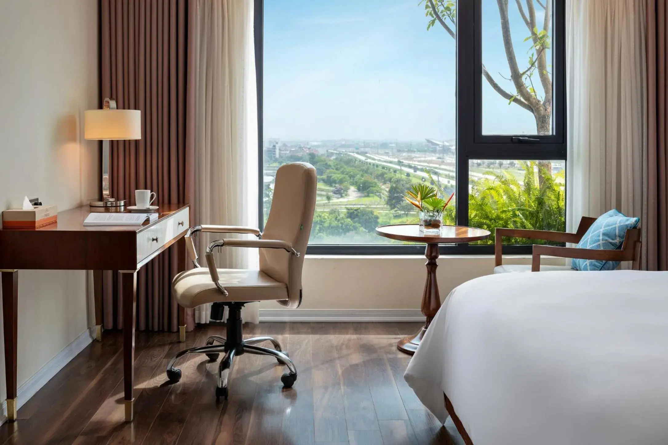 View (from property/room), Bed in Ravatel Luxury Hotel Bac Giang View (from property/room), Bed in Ravatel Luxury Hotel Bac Giang