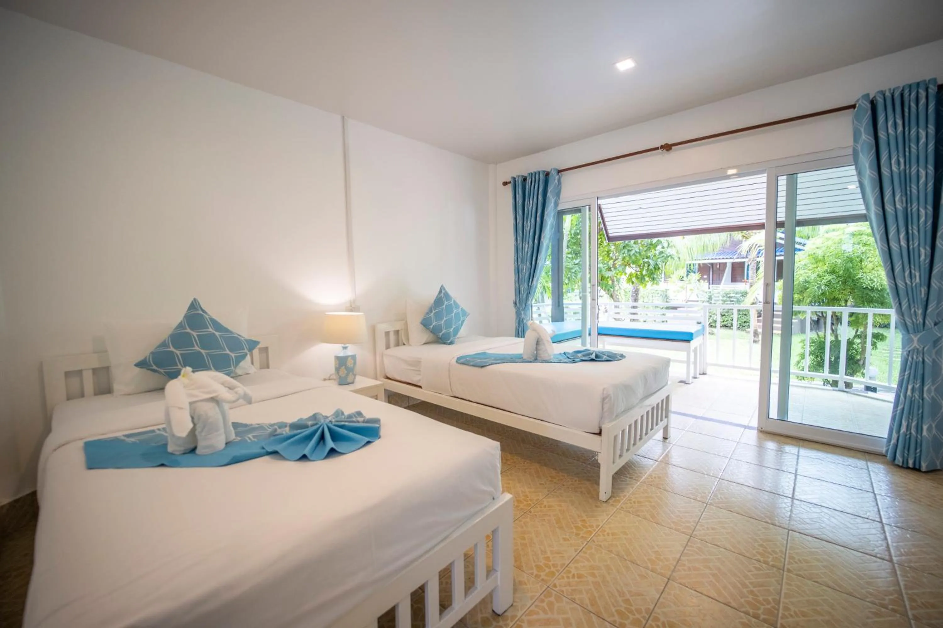 Balcony/Terrace, Bed in Assava Dive Resort - SHA Plus