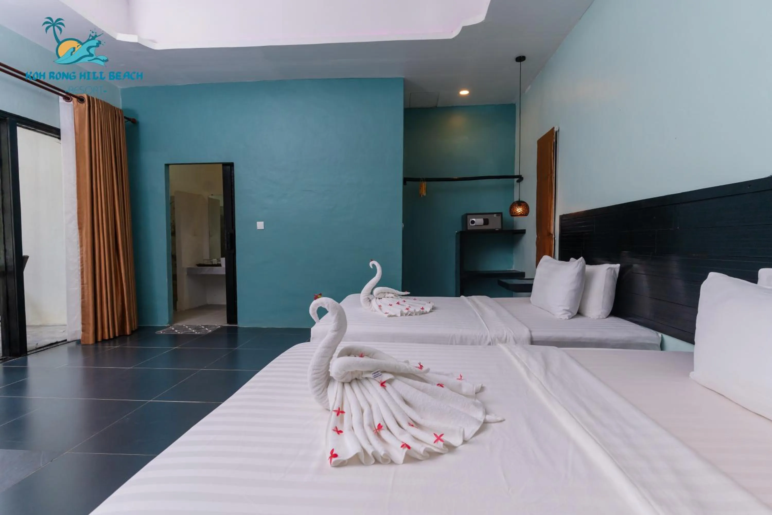 Photo of the whole room, Bed in Koh Rong Hill Beach Resort