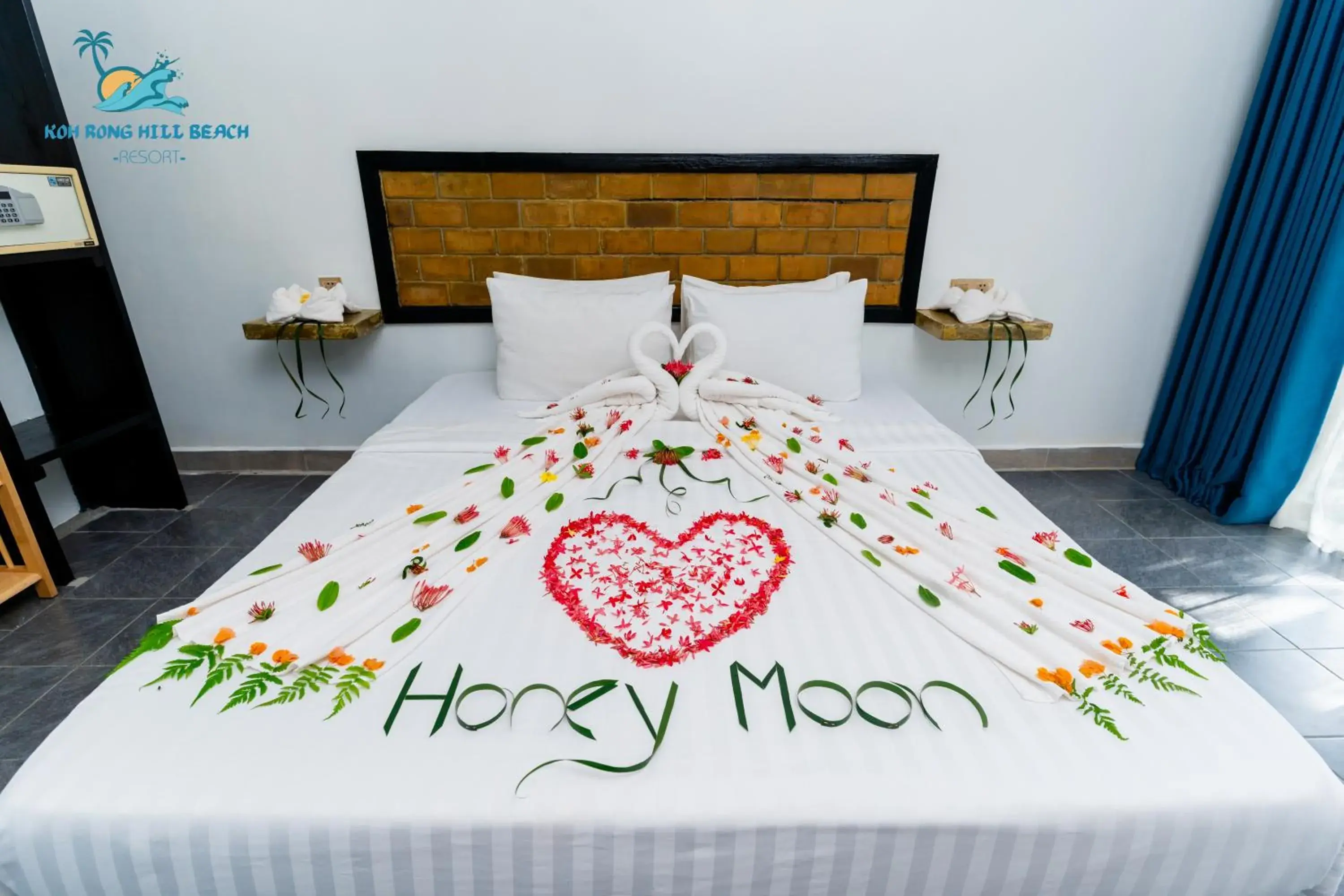 Bed in Koh Rong Hill Beach Resort Bed in Koh Rong Hill Beach Resort