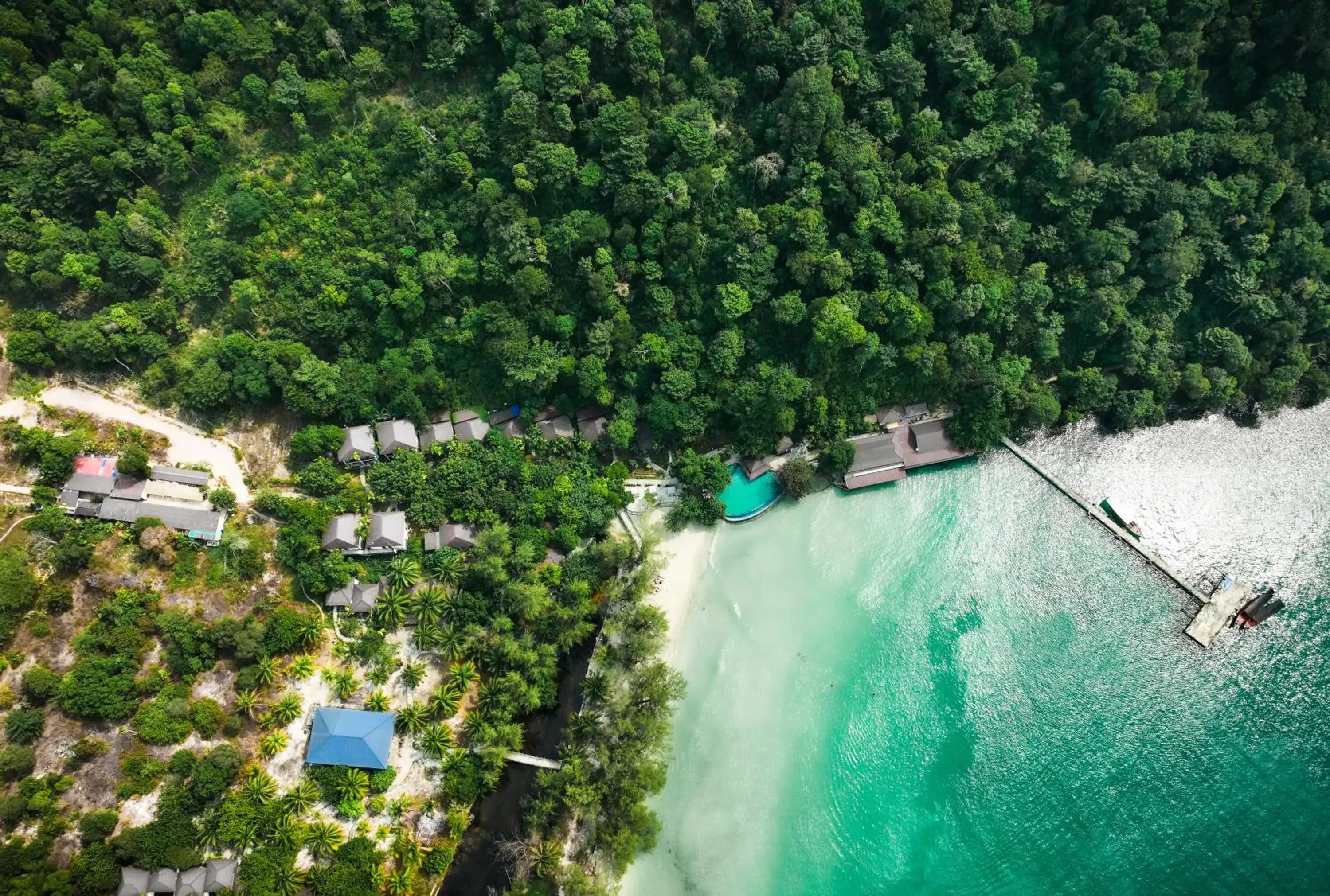 Bird's eye view in Koh Rong Hill Beach Resort Bird's eye view in Koh Rong Hill Beach Resort