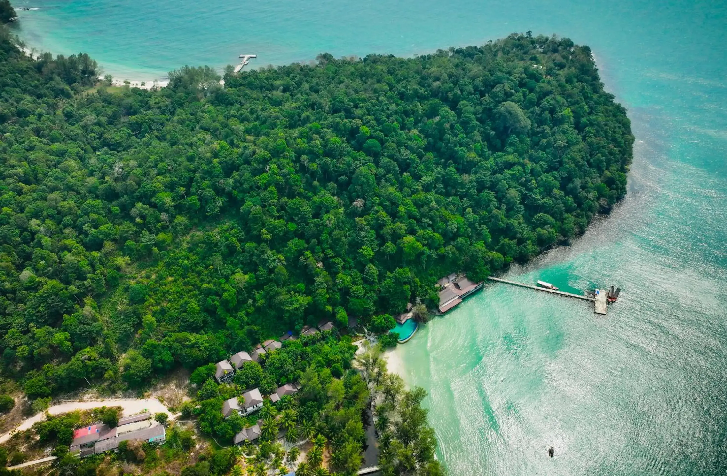 Bird's eye view in Koh Rong Hill Beach Resort Bird's eye view in Koh Rong Hill Beach Resort