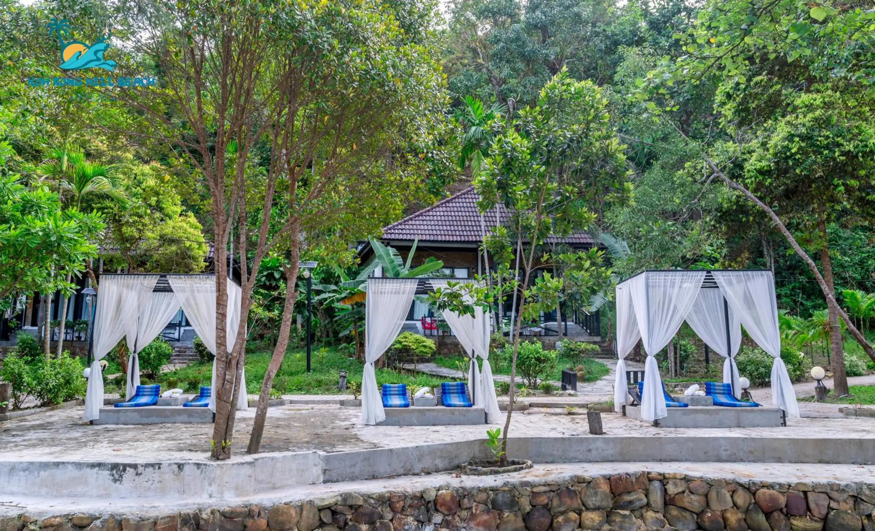 Garden view in Koh Rong Hill Beach Resort Garden view in Koh Rong Hill Beach Resort