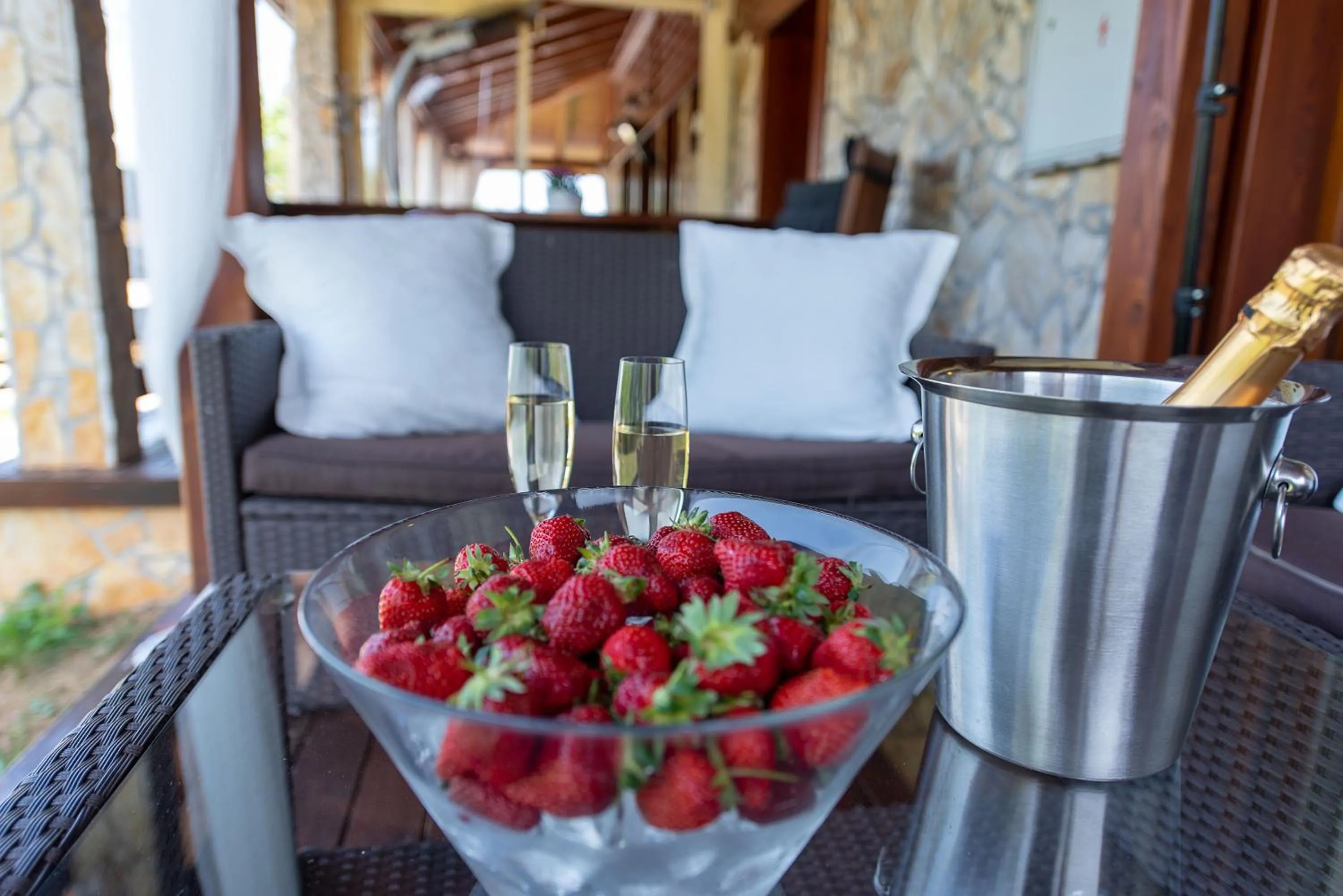 Balcony/Terrace in B&B Plitvice Lakes Villa Irene