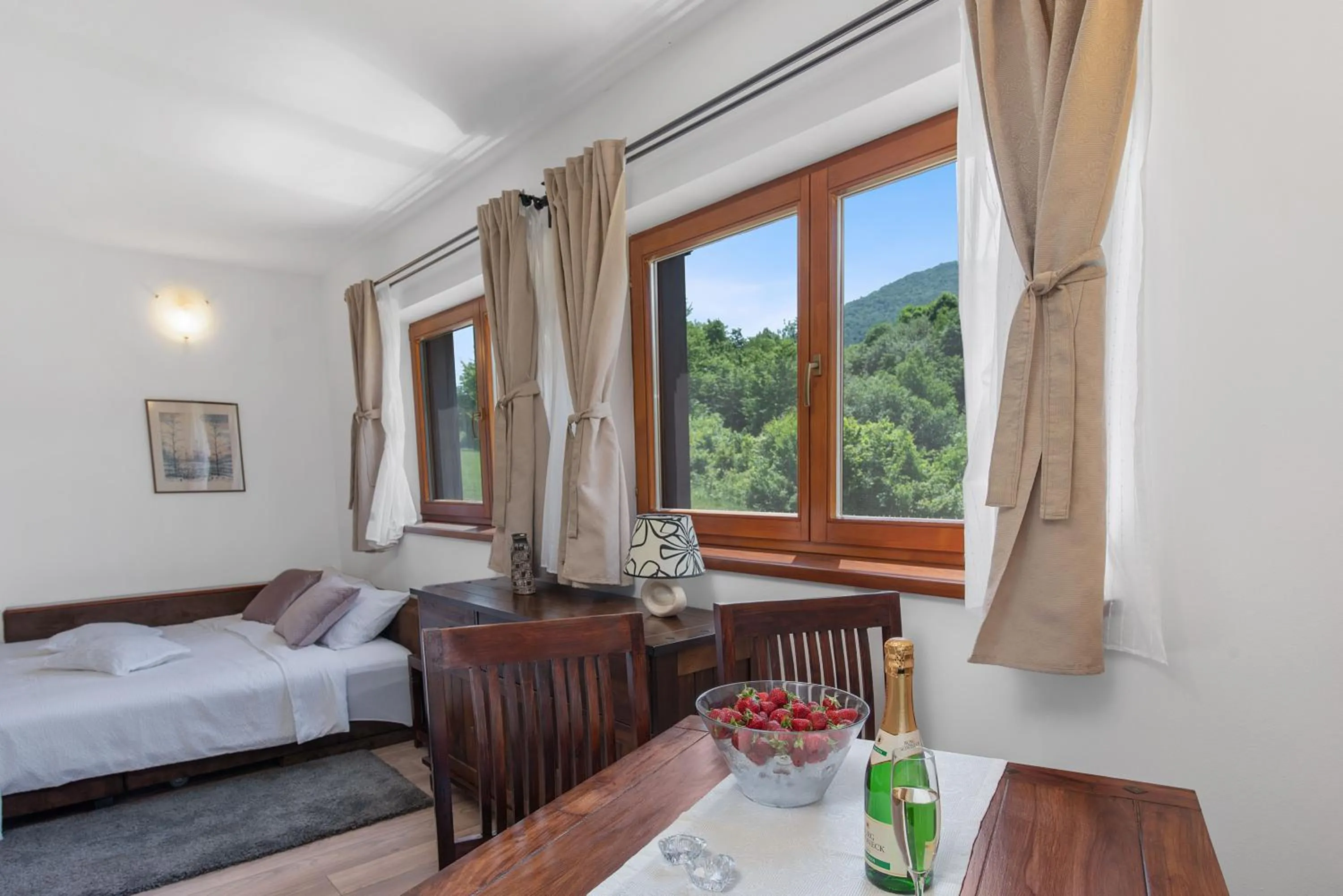 Seating area, Bed in B&B Plitvice Lakes Villa Irene