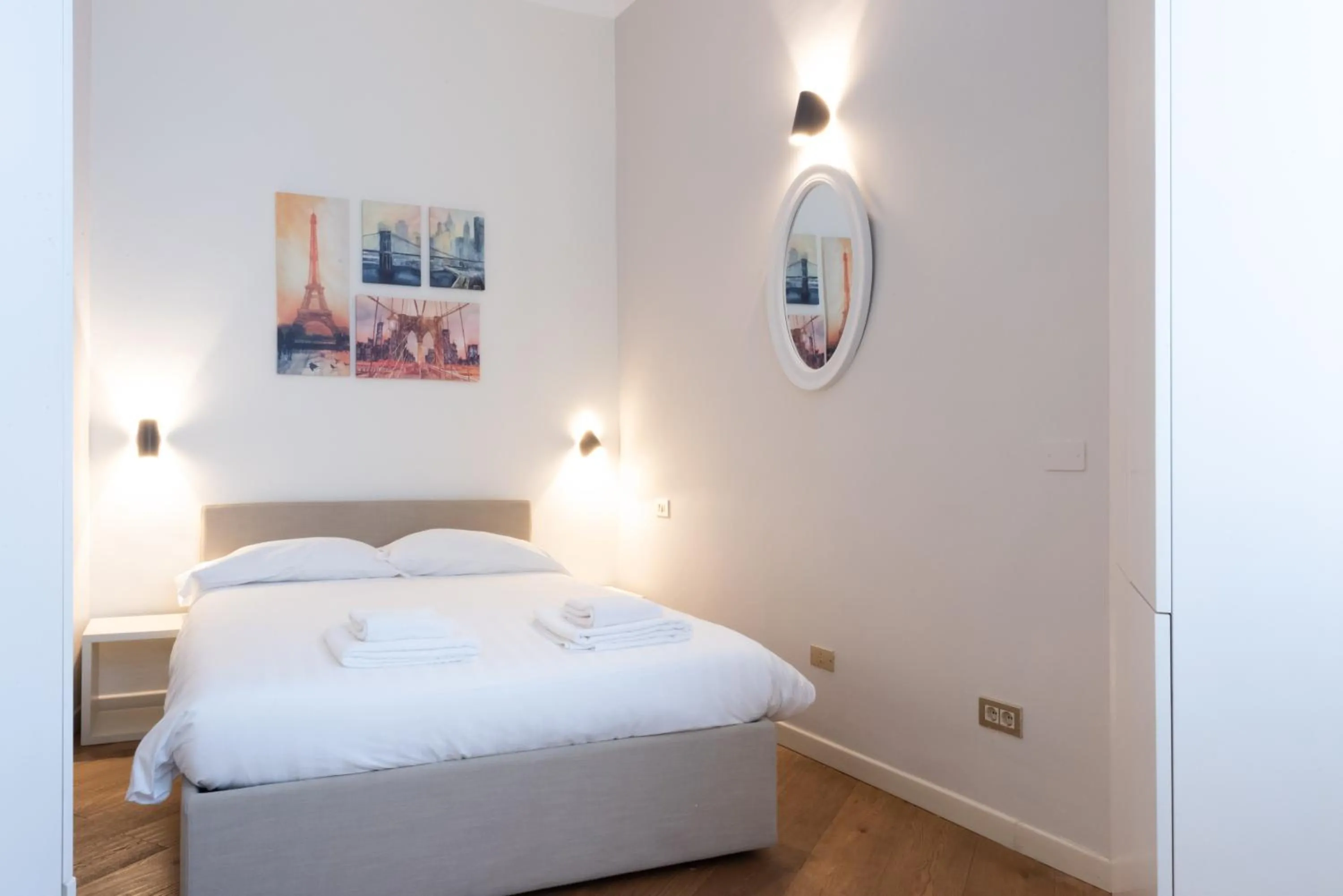 Bed in Porta Venezia Elegant Penthouse with Terrace