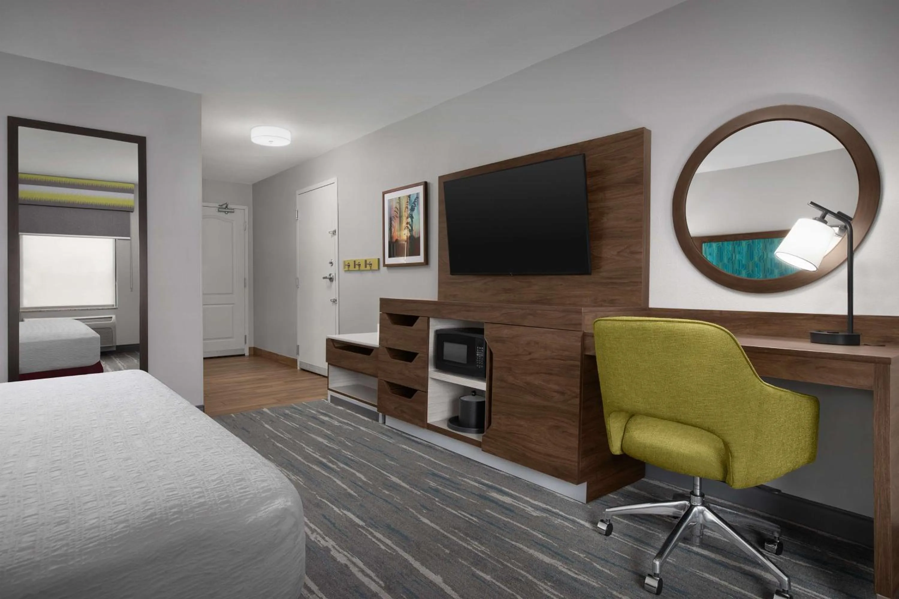 Bedroom, Bed in Hampton Inn Yorkville