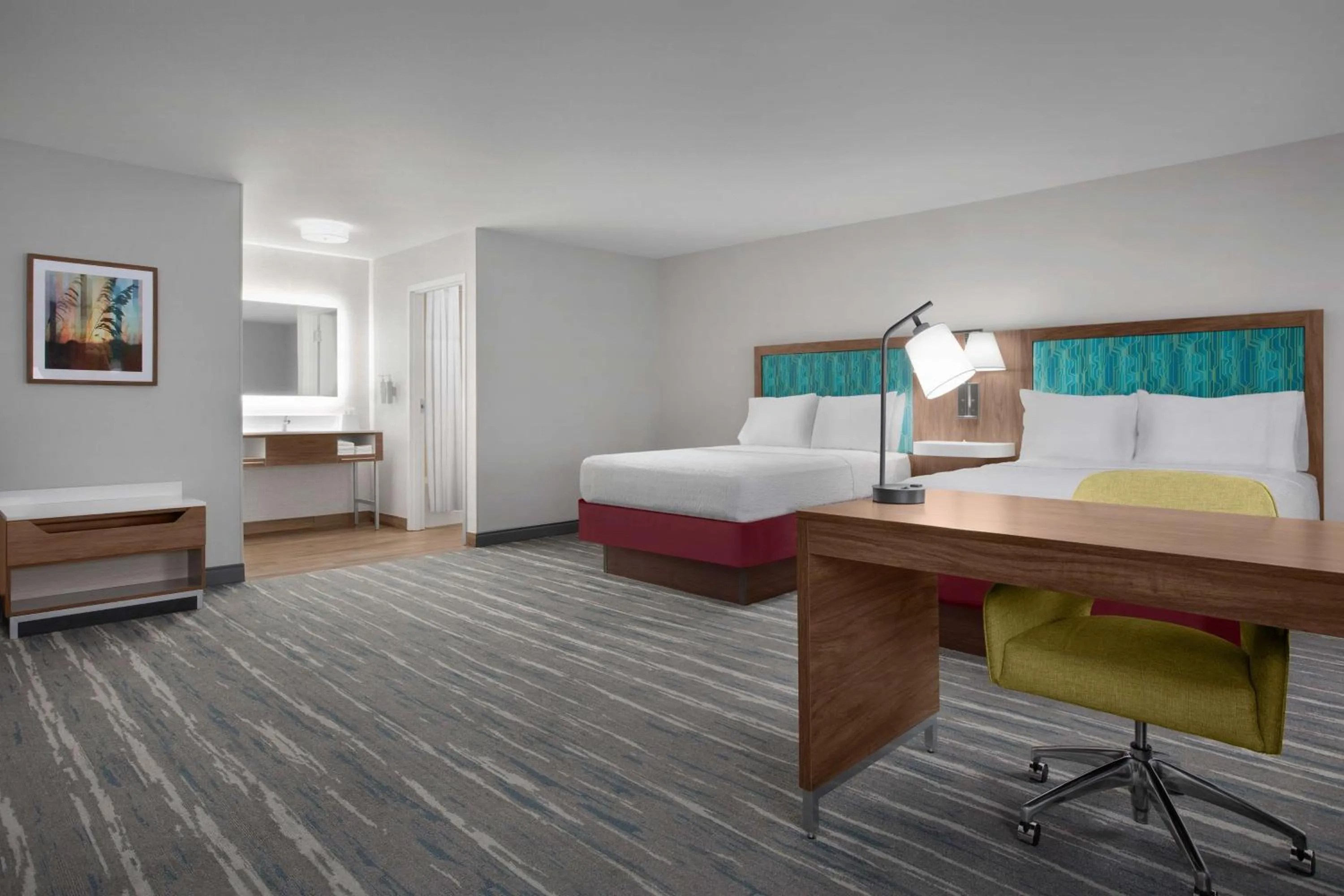 Bedroom, Bed in Hampton Inn Yorkville