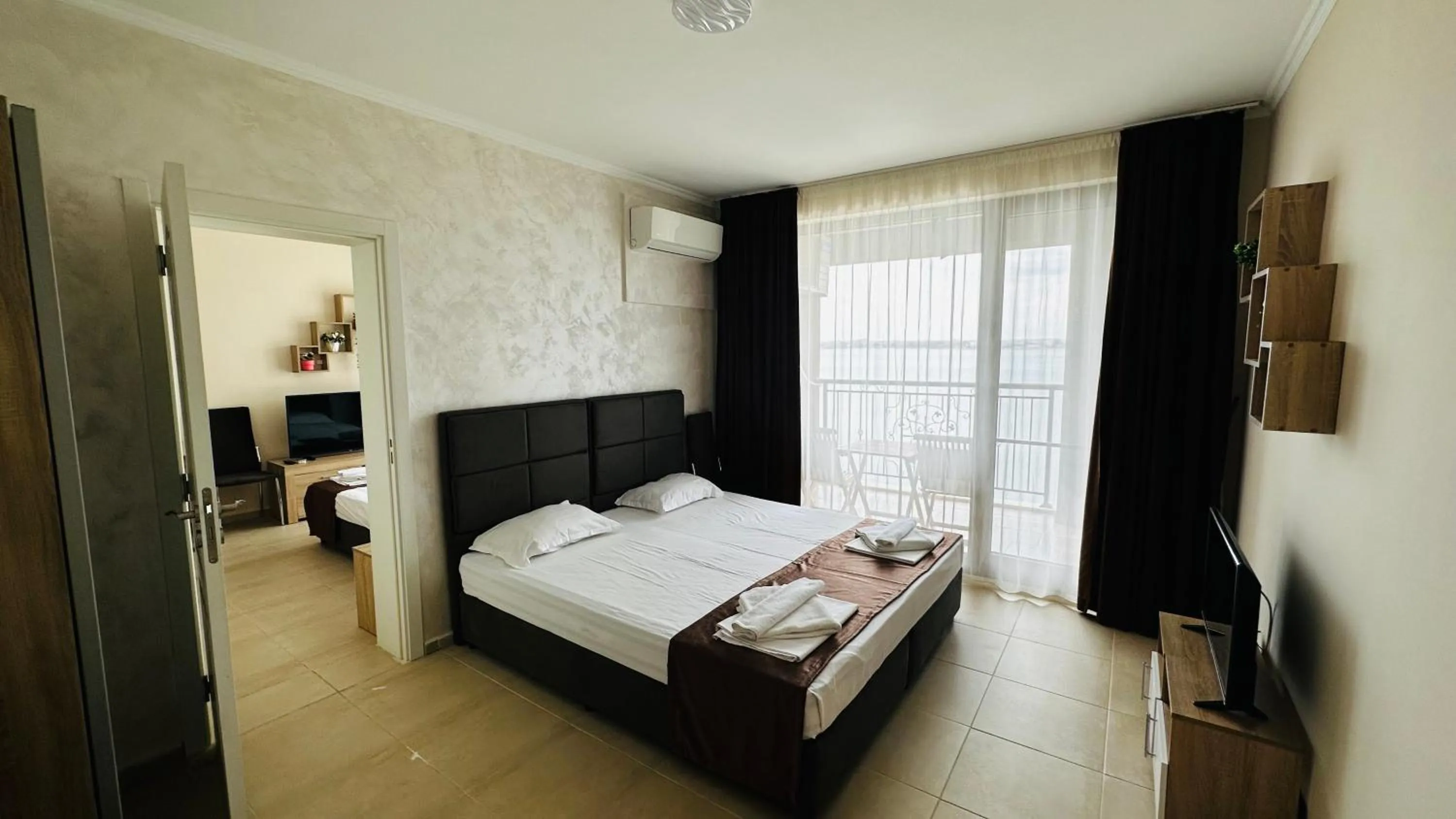 Bed in Akrotiria Beach Apart Complex