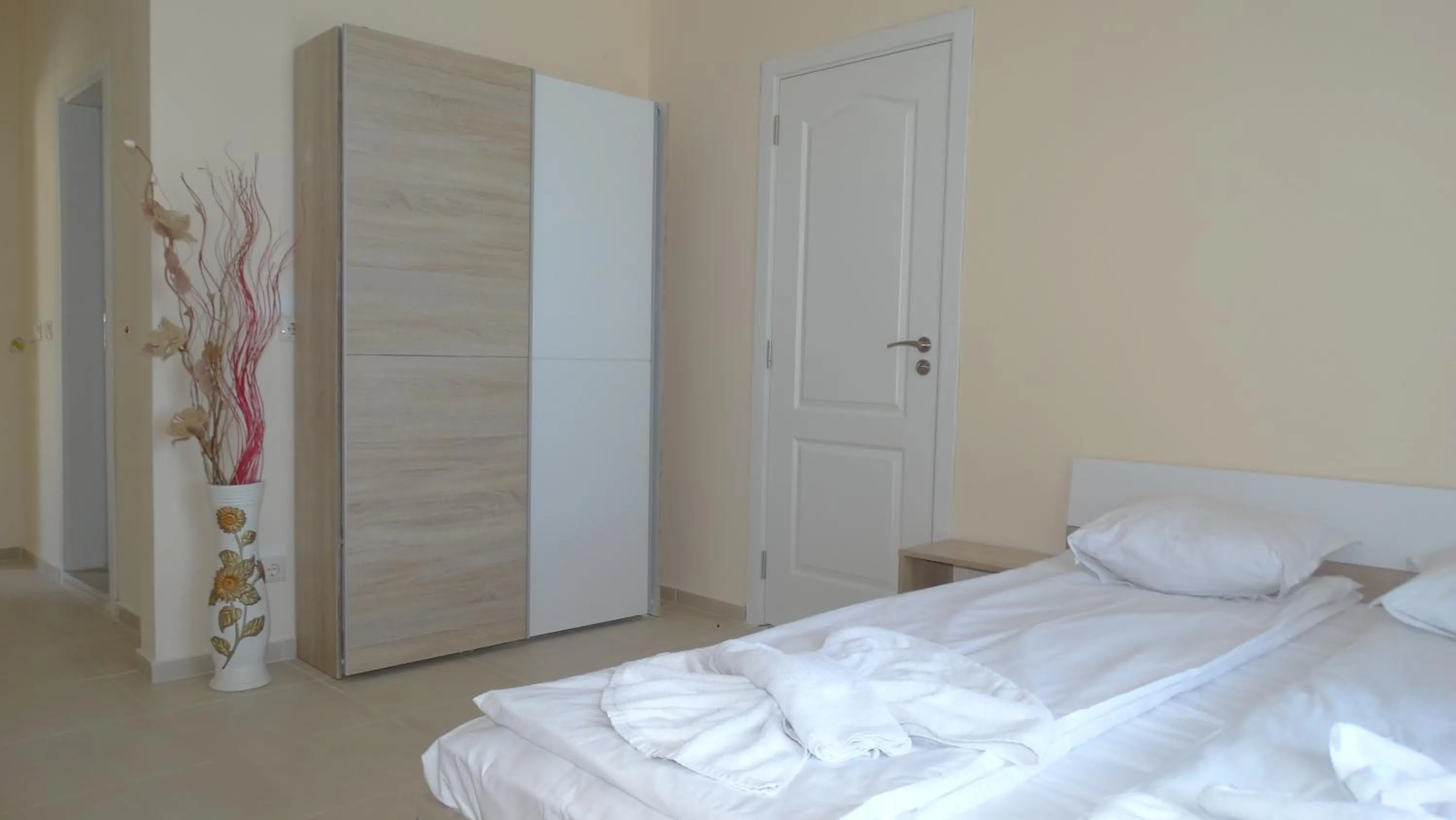 Bed in Akrotiria Beach Apart Complex