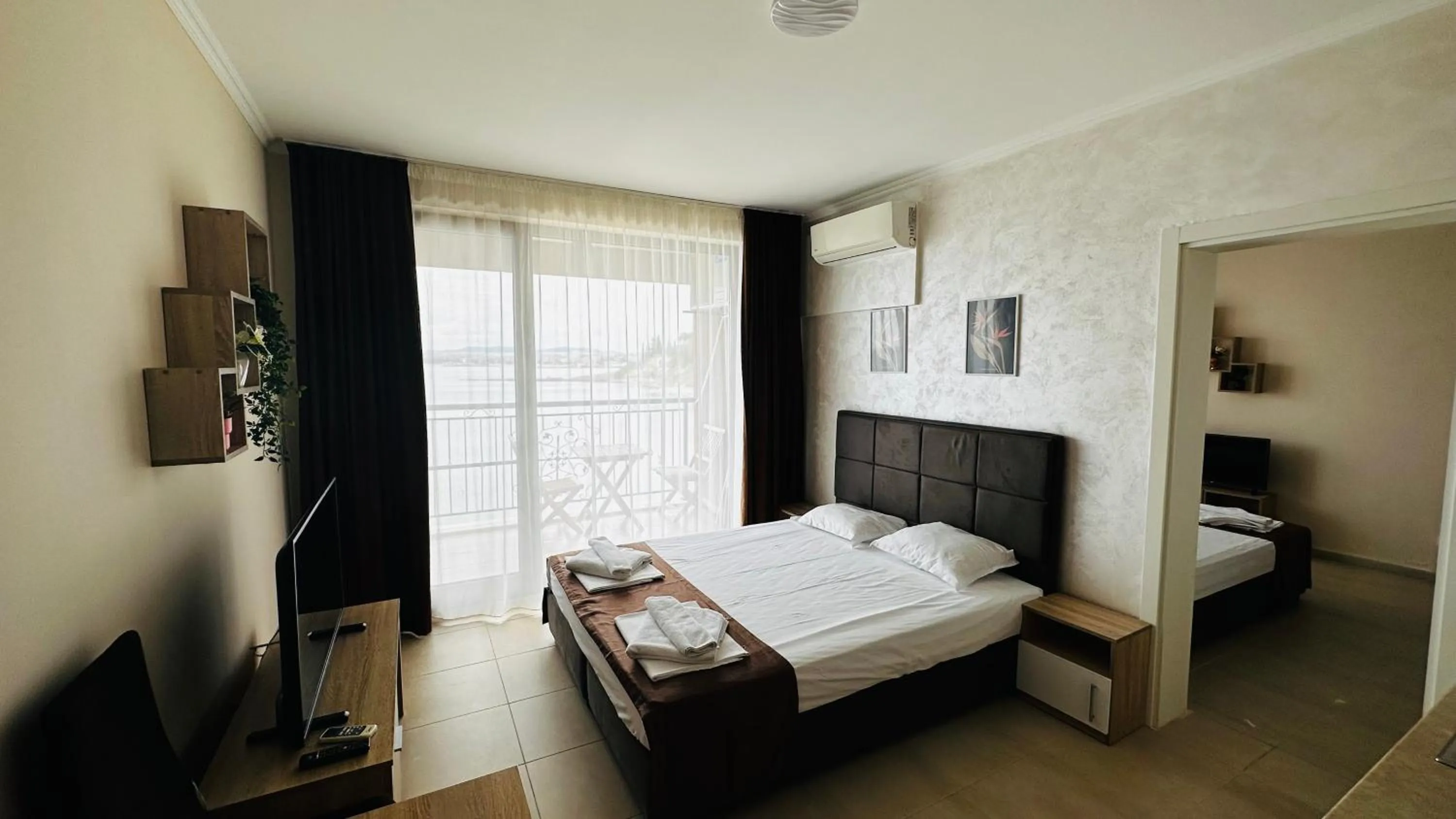 Bed in Akrotiria Beach Apart Complex