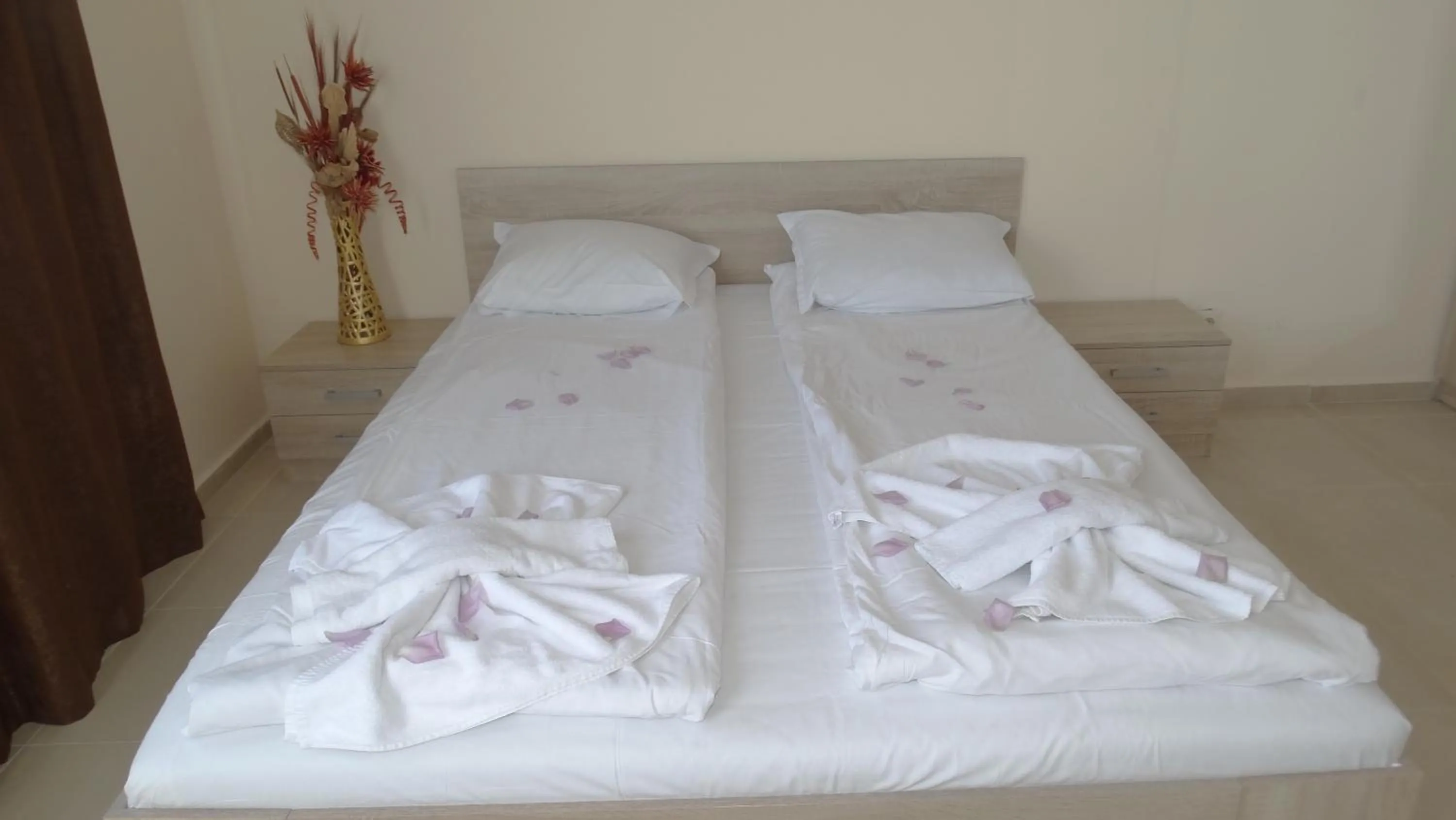 Bed in Akrotiria Beach Apart Complex