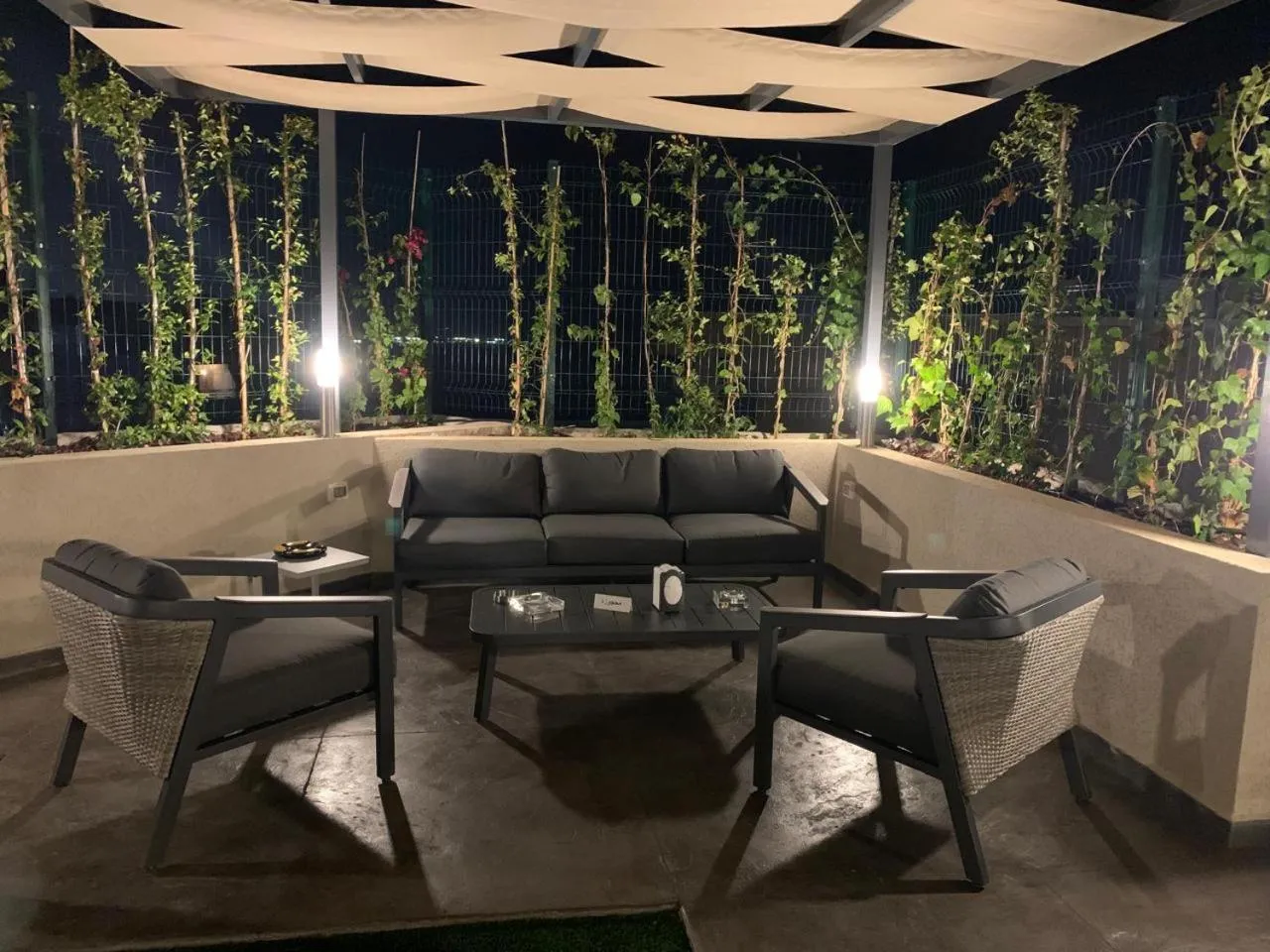 Seating area in President Hotel