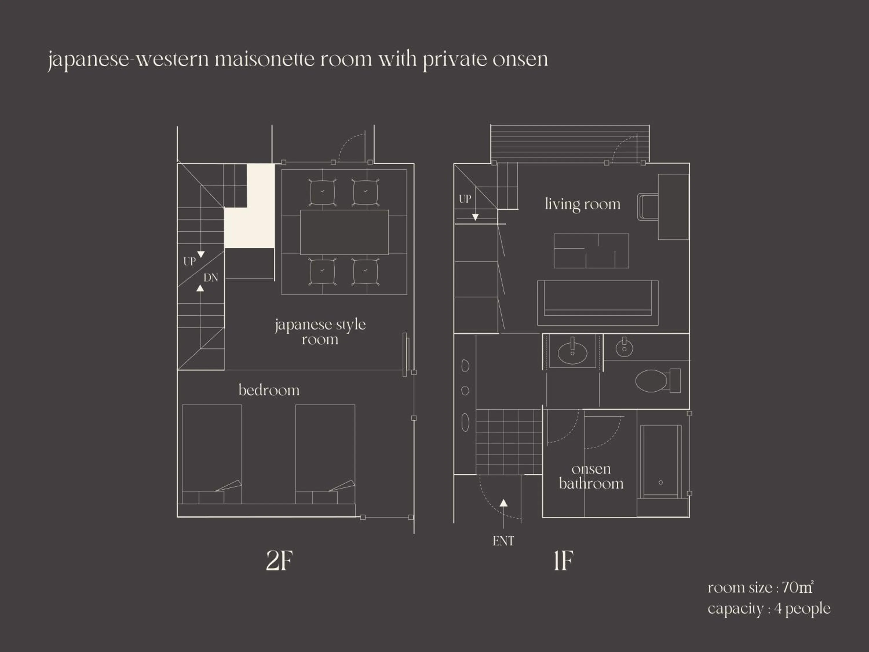 Floor plan in OTARU RETREAT by Onko Chishin