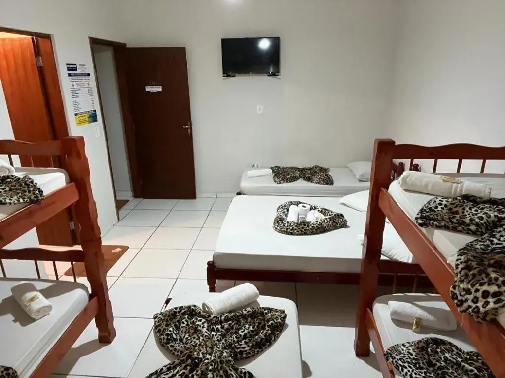 Bed in Hotel Romaria Aparecida Bed in Hotel Romaria Aparecida