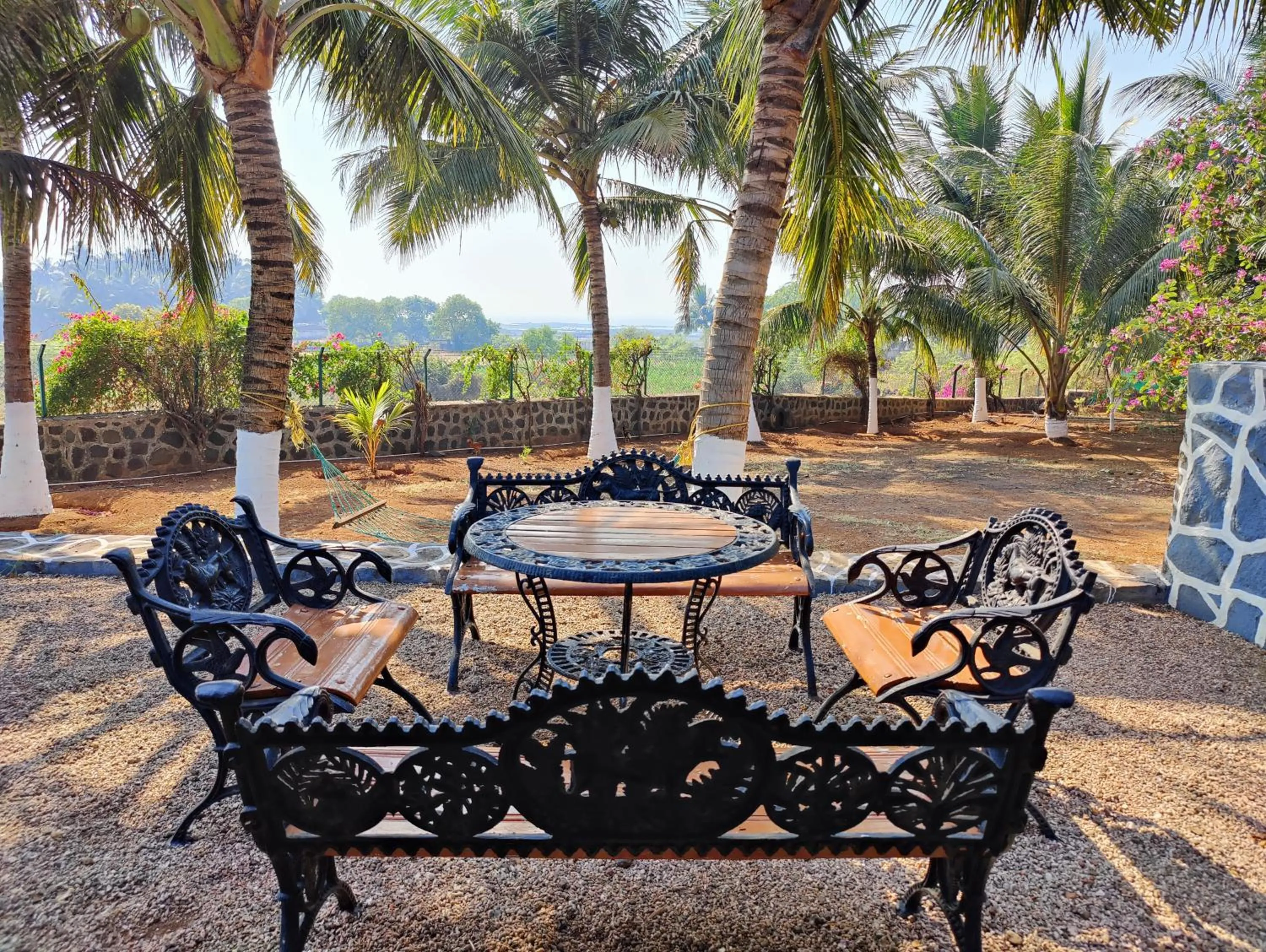 Garden view in Aqua Arina Holiday Farm House