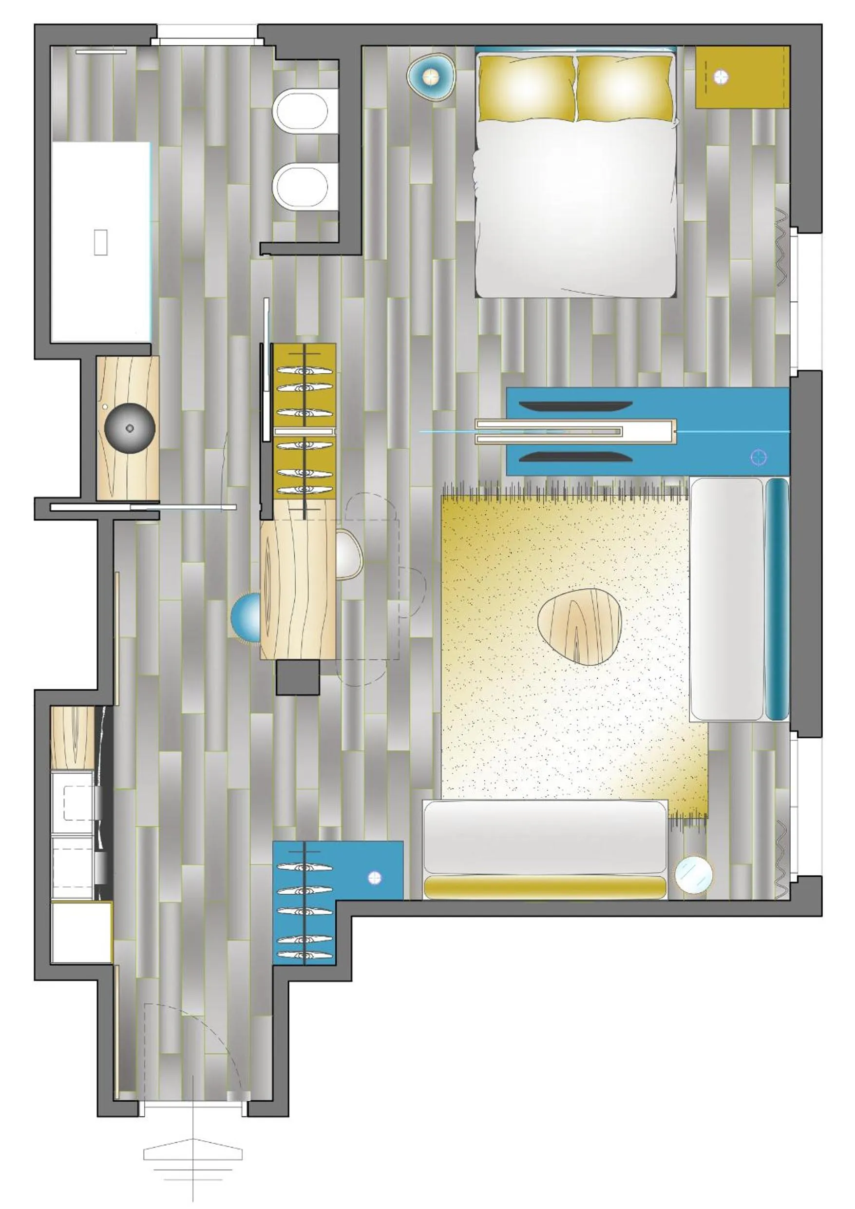Floor plan in Design Hotel Astra B&B
