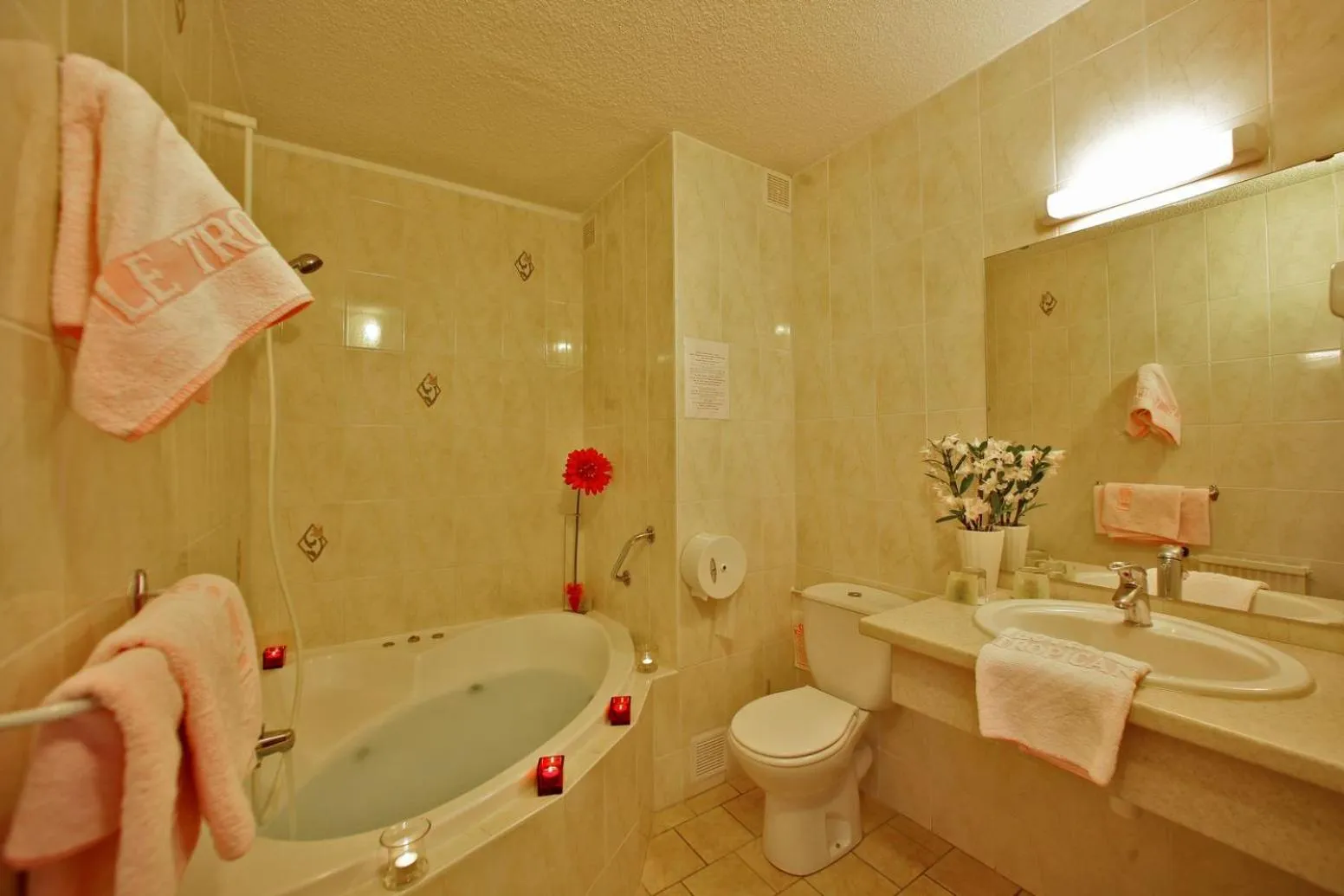 Hot Tub in Hotel Restaurant Logis Le Tropicana