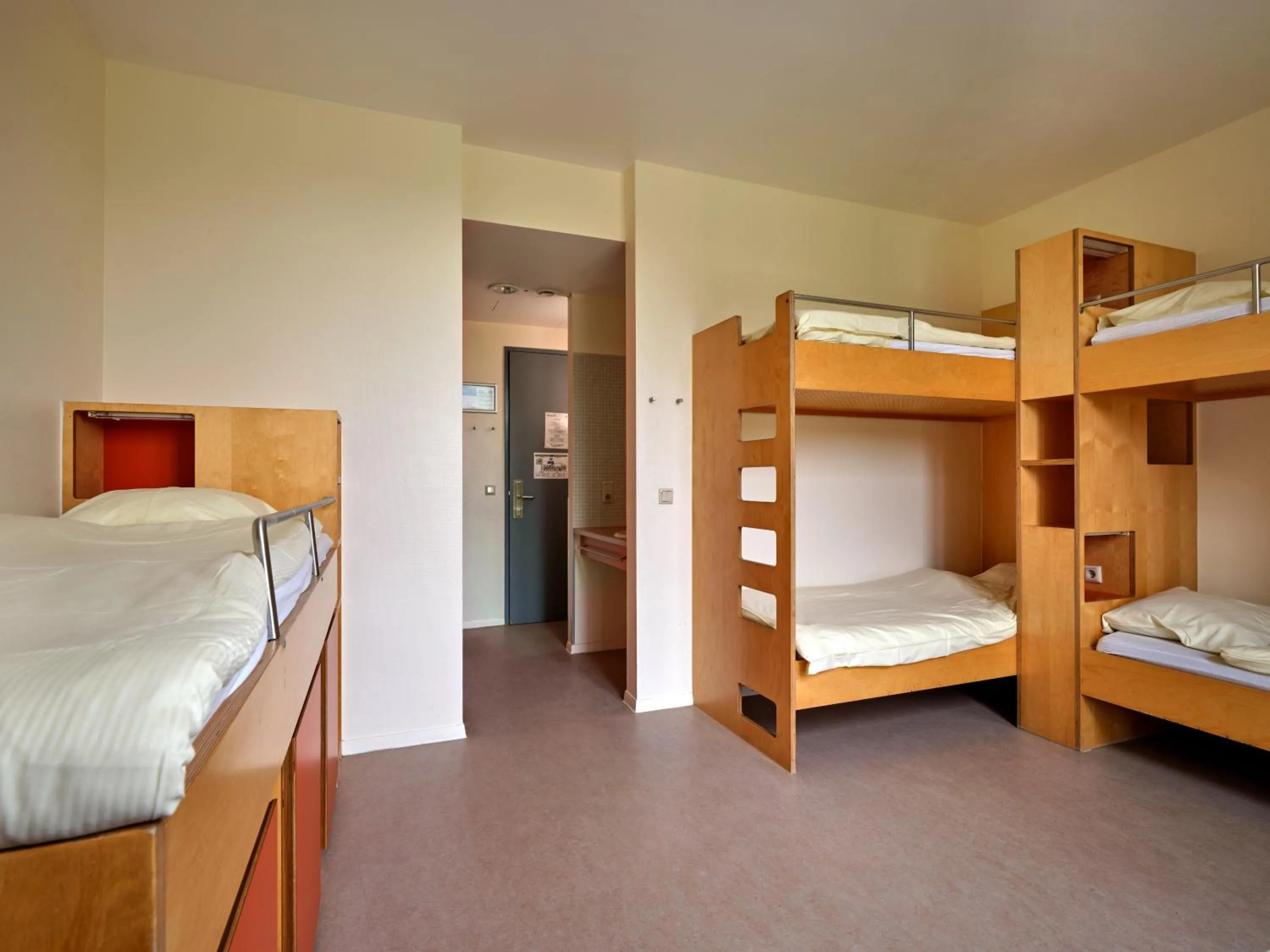 Single Bed in Male Dormitory Room in Youth Hostel Echternach